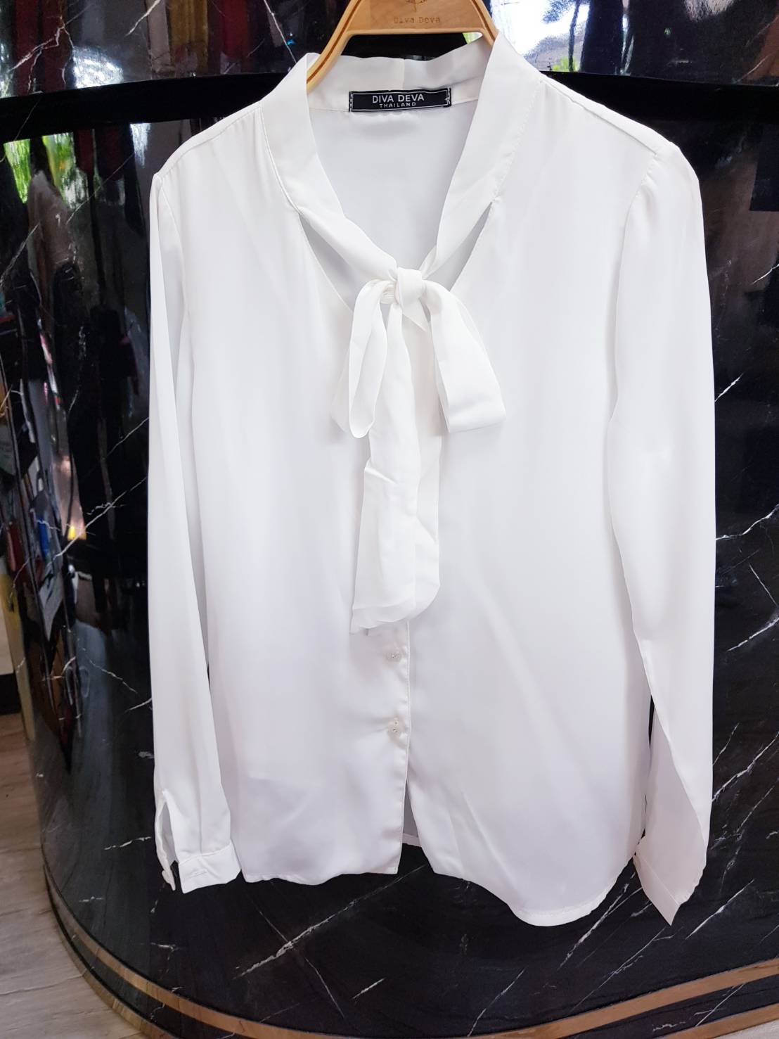 9003 KIm Shirt กระดุม ชมพู/ขาว/ม่วง (FreeSize)