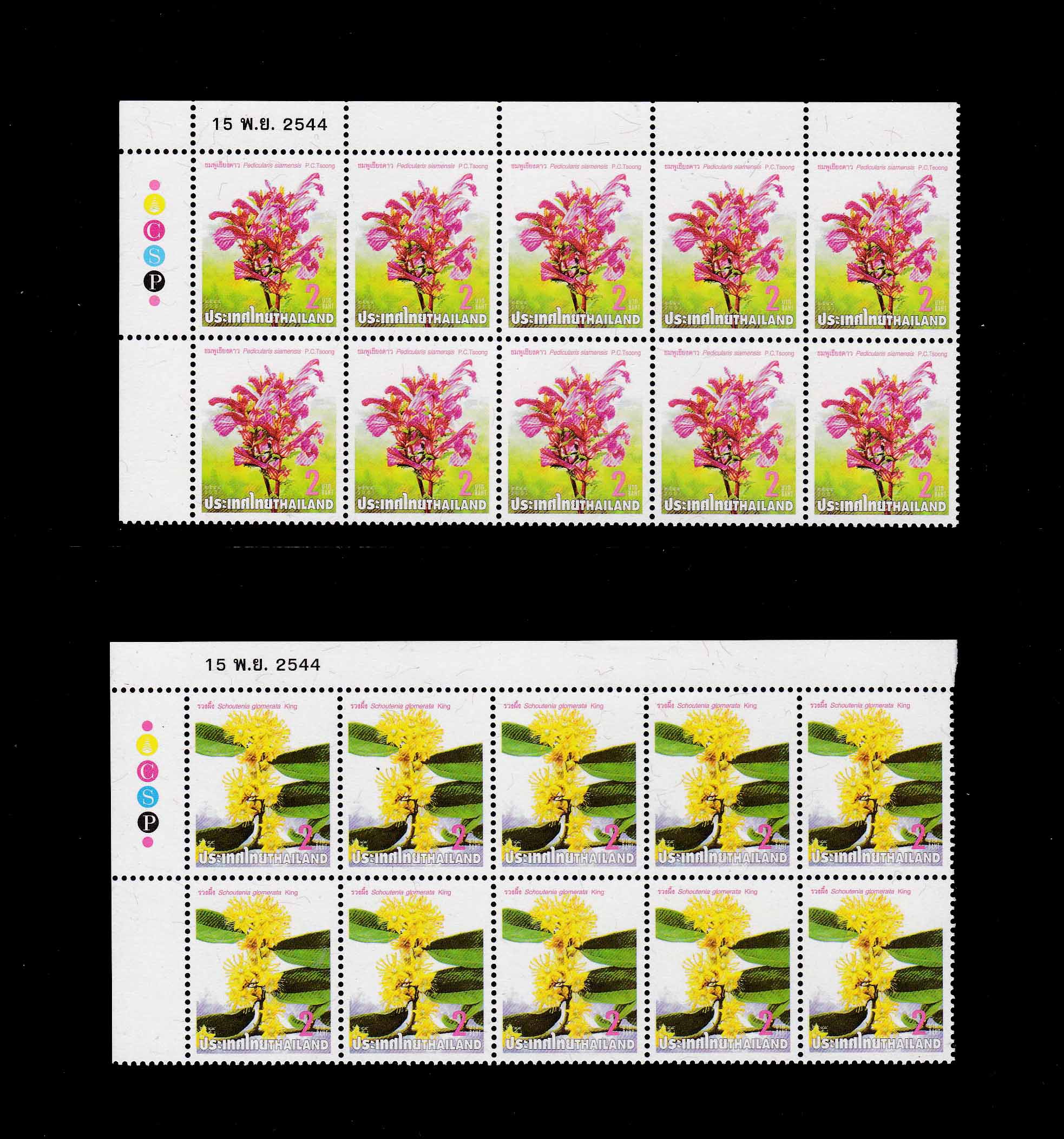 บล็อค 10 (มุมวันที่) แสตมป์ปีใหม่ 2545 (ชุด14)