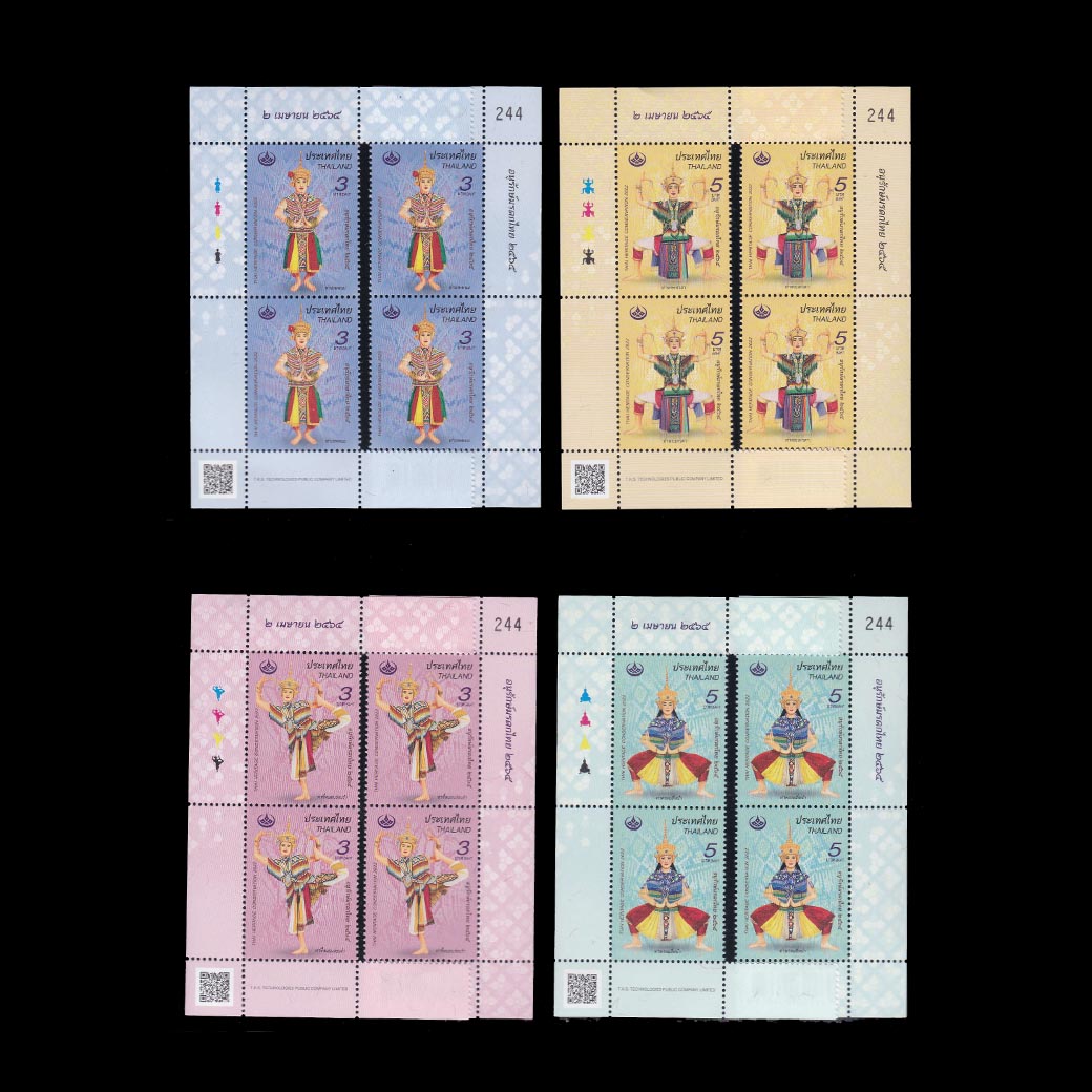 บล็อค 4 (ประกบชานแสตมป์ซ้าย-ขวา) วันอนุรักษ์มรดกไทย 2565