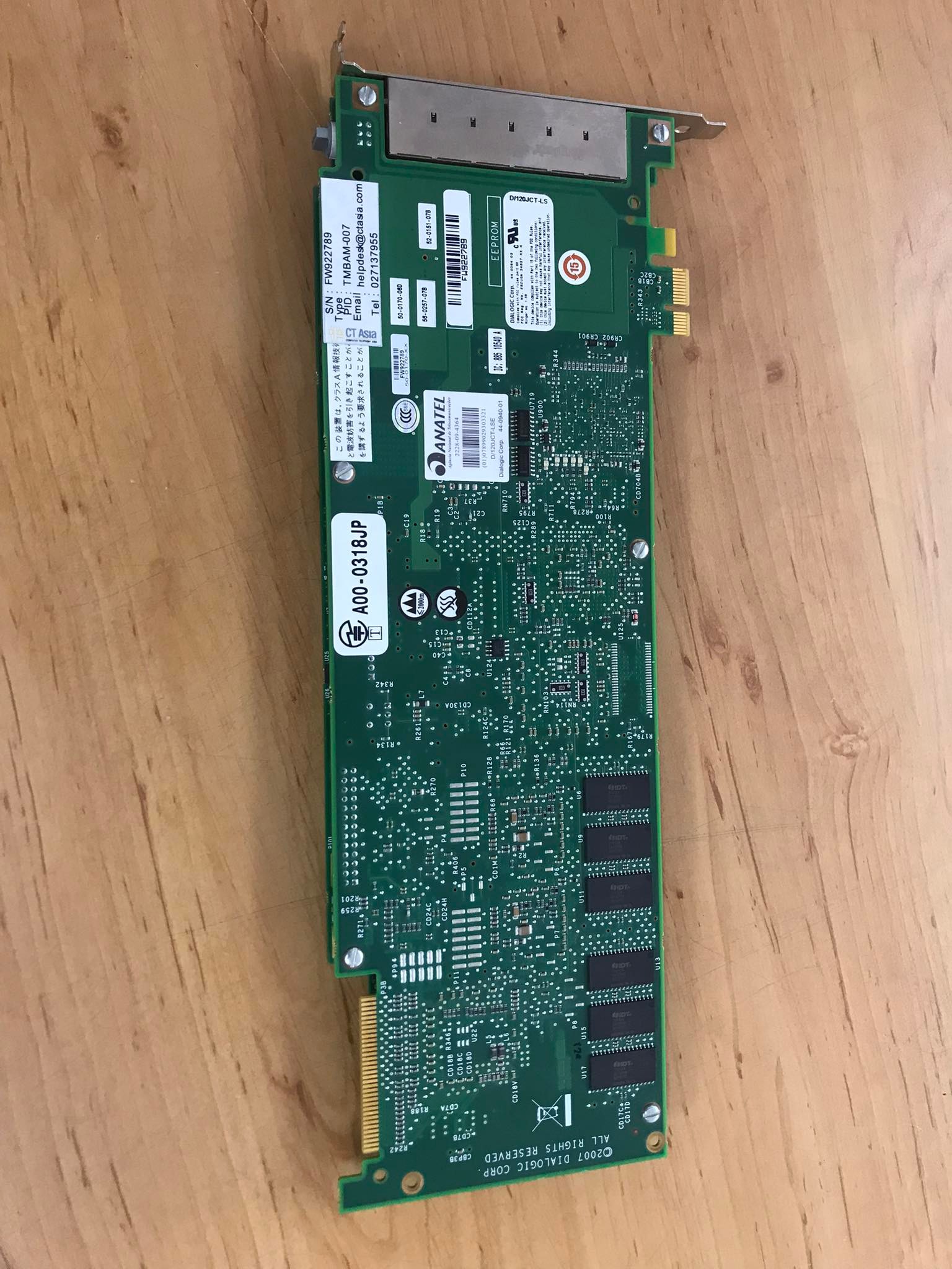 Dlalogic 6-Port PCI-E Media Board 44-0940-01 D120JCTLSEW (Used) // สินค้ารับประกัน โดย บริษัท อะไหล่เซิร์ฟเวอร์ จำกัด