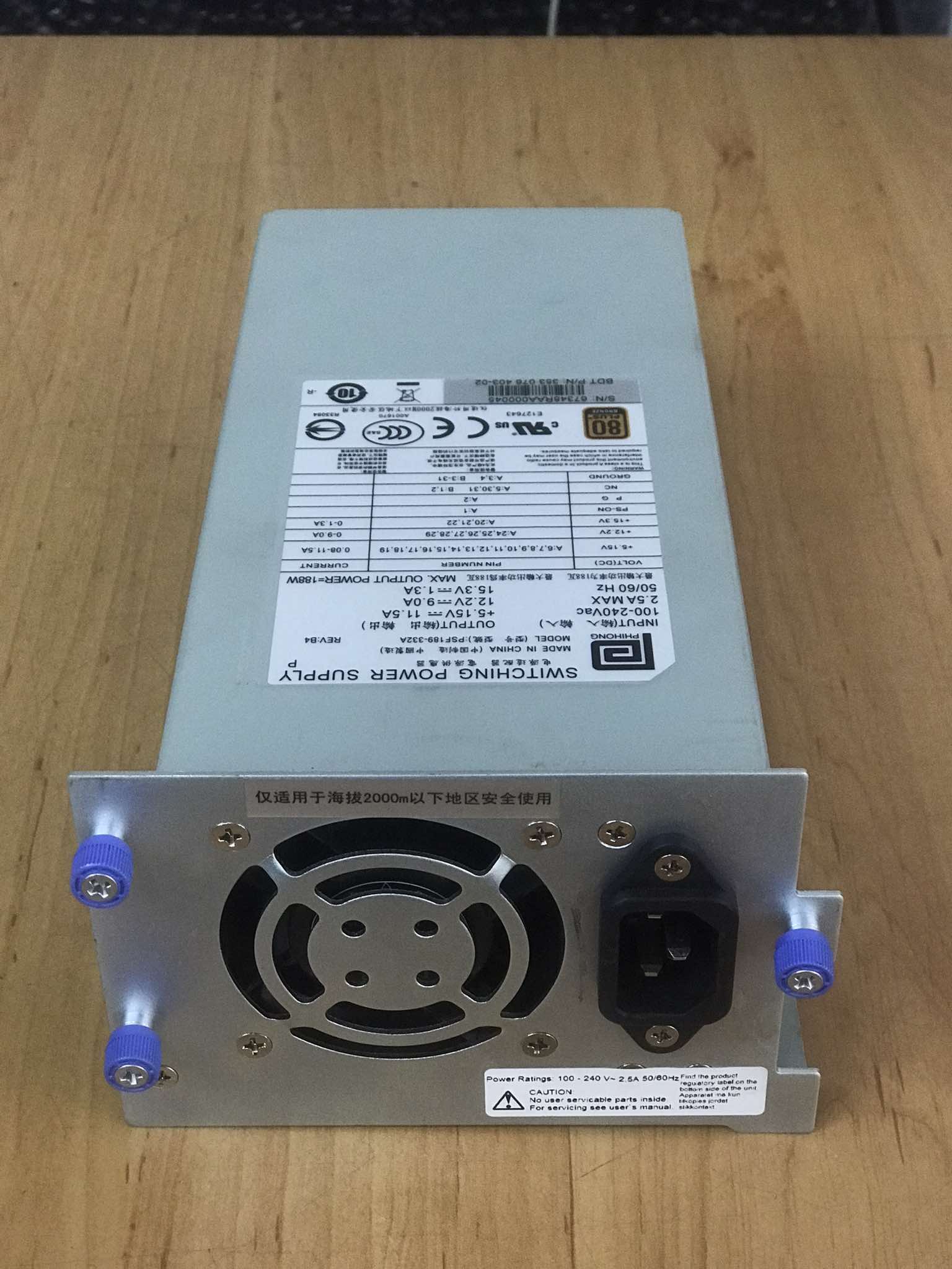 Dell 188W Switching Power Supply PSU for Power Vault TL2000 / TL4000 // 07HG1C, Model PSF189-332A, 353 076 403-02, 35P3064 (Used) // สินค้ารับประกัน โดย บริษัท อะไหล่เซิร์ฟเวอร์ จำกัด