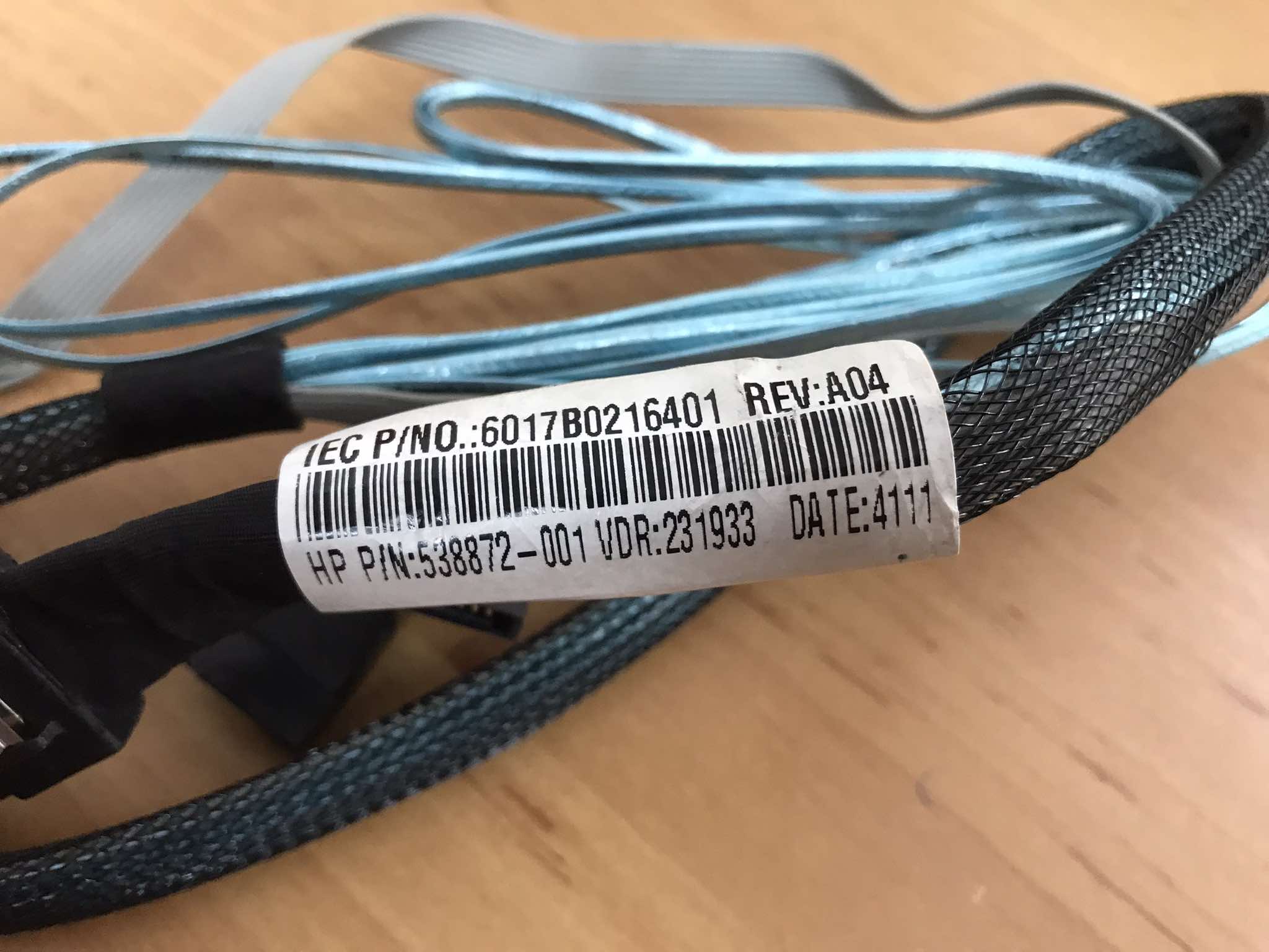 HP ProLiant DL160 G6 SPS-CA 4 to M-SAS 3 Cable // 538872-001 (Used) // สินค้ารับประกัน โดย บริษัท อะไหล่เซิร์ฟเวอร์ จำกัด