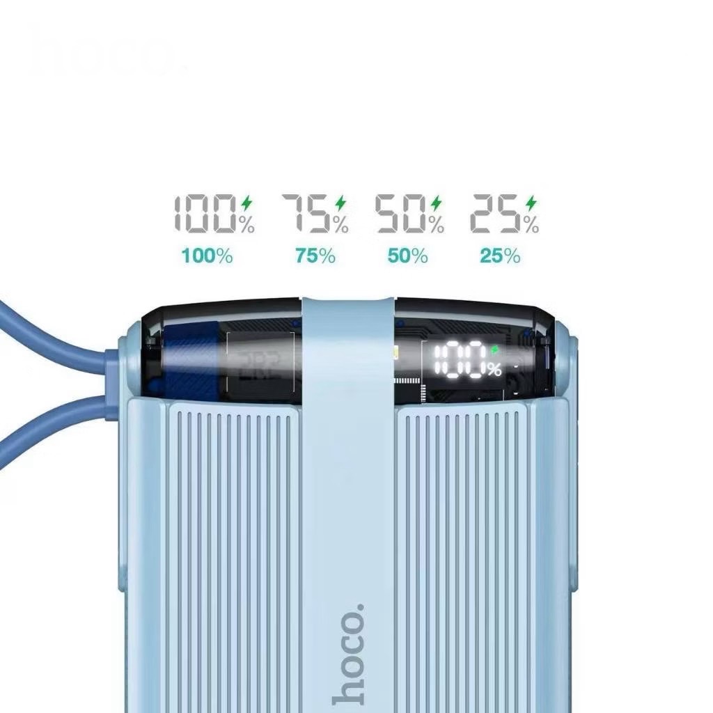 HK58 PD20W WITH BUILT-IN DUAL PD CABLE FAST CHARGING POWERBANK 10000mAh