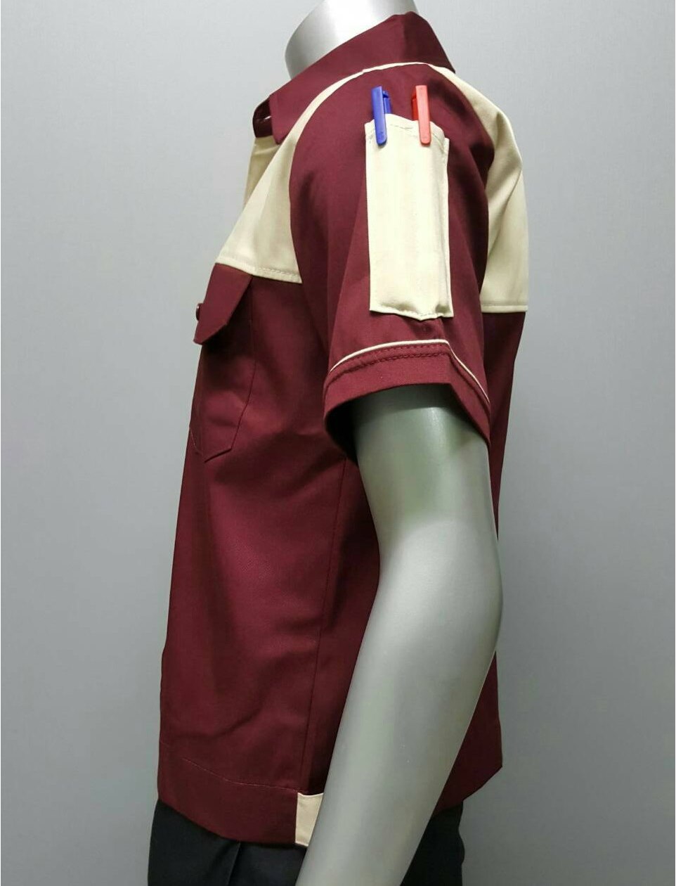 เสื้อช่าง 2 สี เเขนสั้น ผ้าคอมทวิว ไซร์ M-XXL มีสต็อก สินค้าจากโรงงานมาเอง