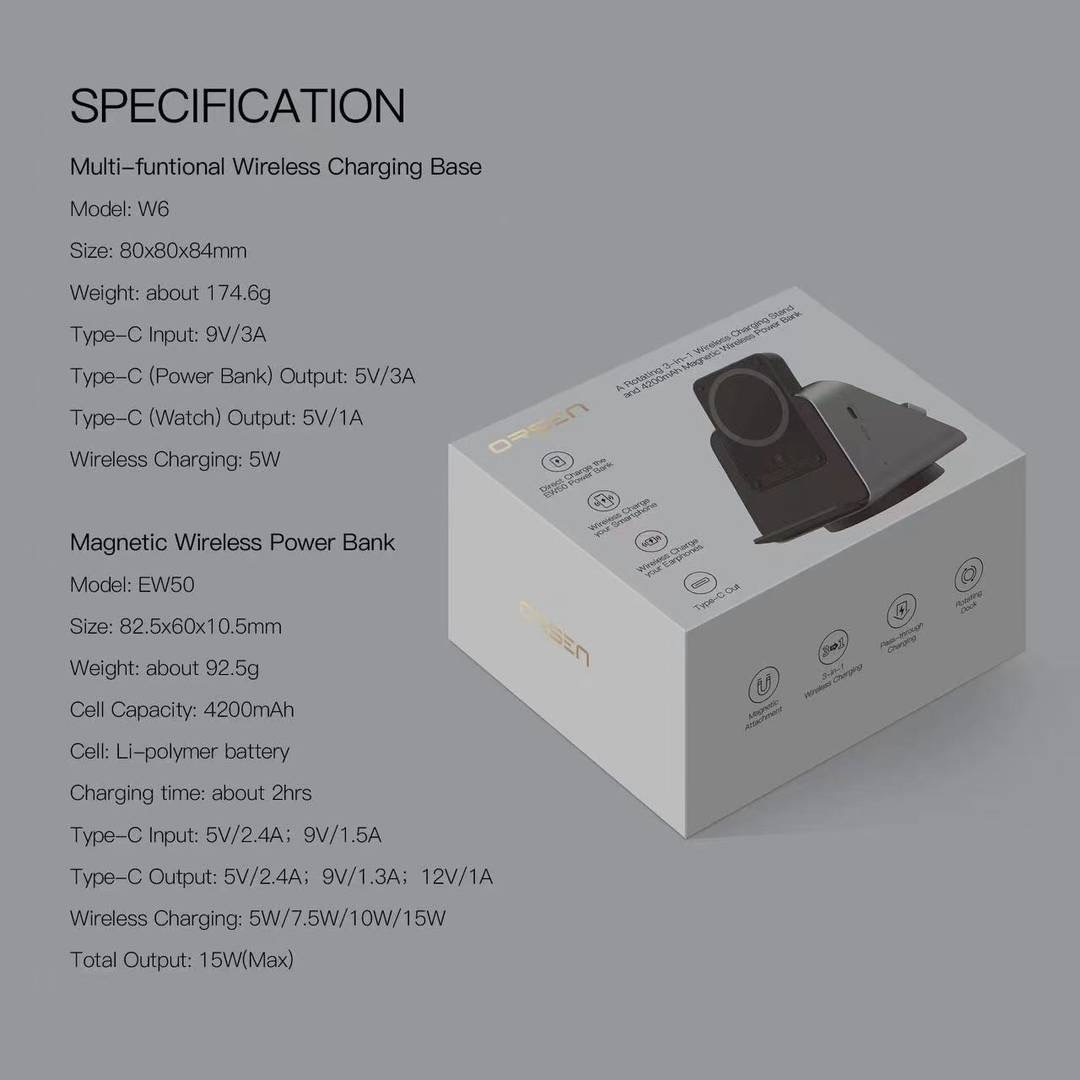 W6 MULTI-FUNCTIONAL WIRELESS CHARGING BASE