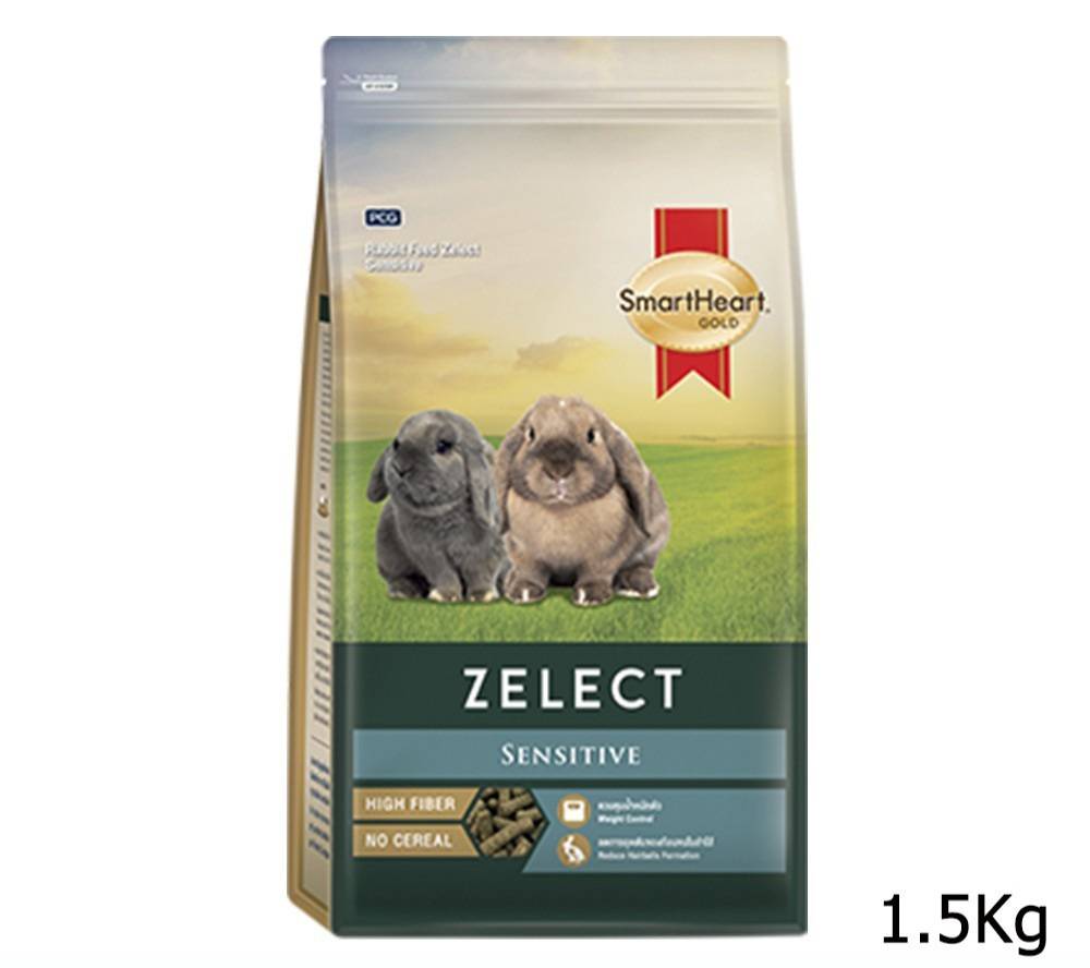 Smartheart Gold Zelect Sensitive 1.5 kg สมาร์ทฮาร์ท อาหารสำหรับกระต่ายแพ้ง่าย ขนาด 1.5 กก.