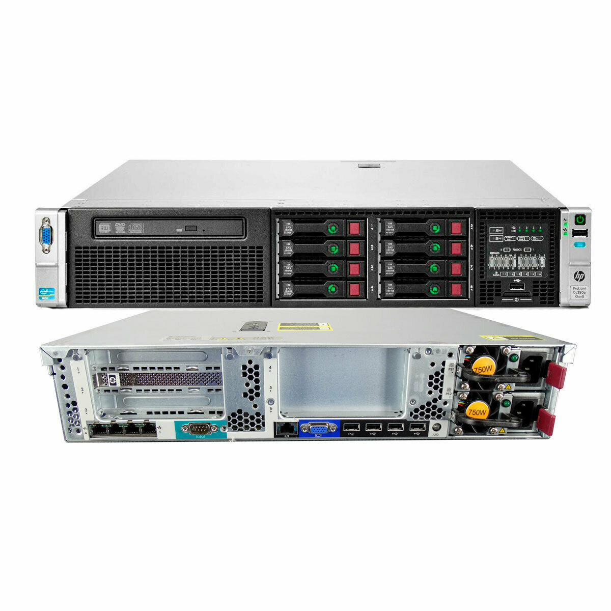 HP ProLiant DL380P G8 / CPU E5-2667 V2 3.30GHz x2 / Ram 64GB DDR3 / HDD 300GB 15K 6G SAS 2.5" x2 , 600GB 10K 6G SAS 2.5" x2 / Power Supply 750w x2 / Card Smart Array P420i (Used) // สินค้ารับประกัน โดย บริษัท อะไหล่เซิร์ฟเวอร์ จำกัด
