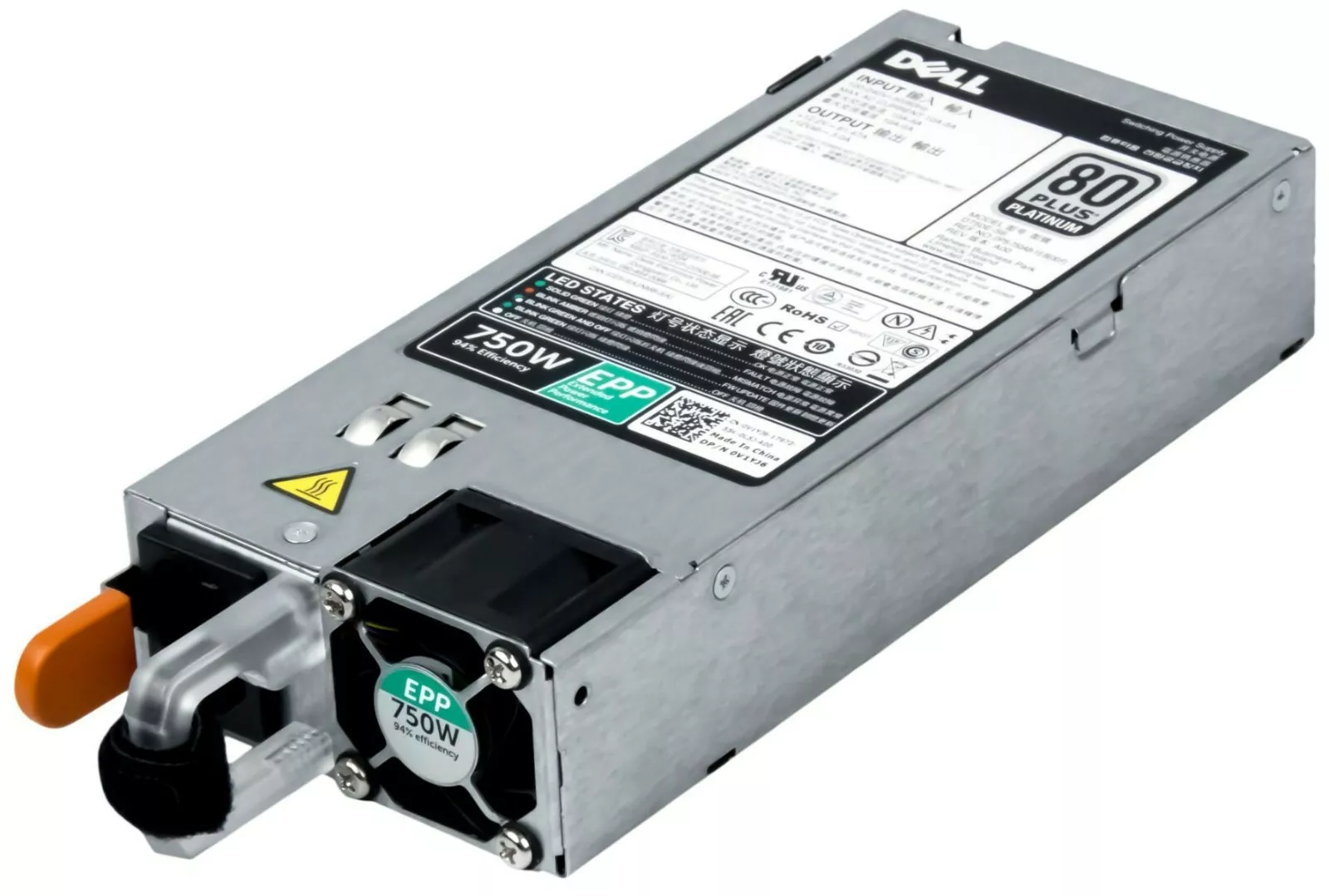 Dell 750W 80 Plus HS Power Supply PSU PowerEdge R530 R630 R730 T630 // 0V1YJ6 (Used) // สินค้ารับประกัน โดย บริษัท อะไหล่เซิร์ฟเวอร์ จำกัด