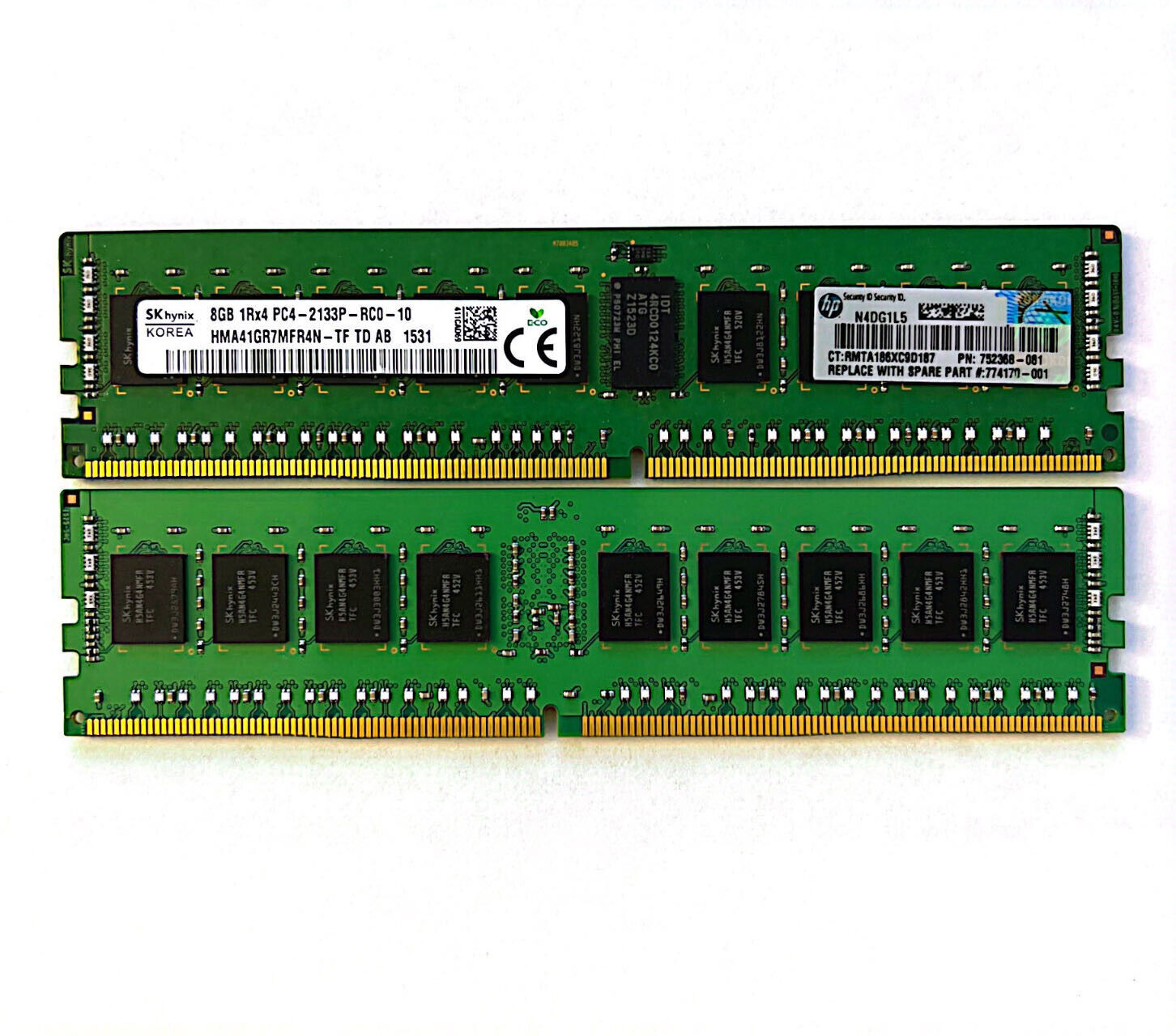 HP 8GB (1Rx4) PC4-2133P -R Server Memory RAM // 752368-081 / HMA41GR7MFR4N-TF (Used) // สินค้ารับประกัน โดย บริษัท อะไหล่เซิร์ฟเวอร์ จำกัด