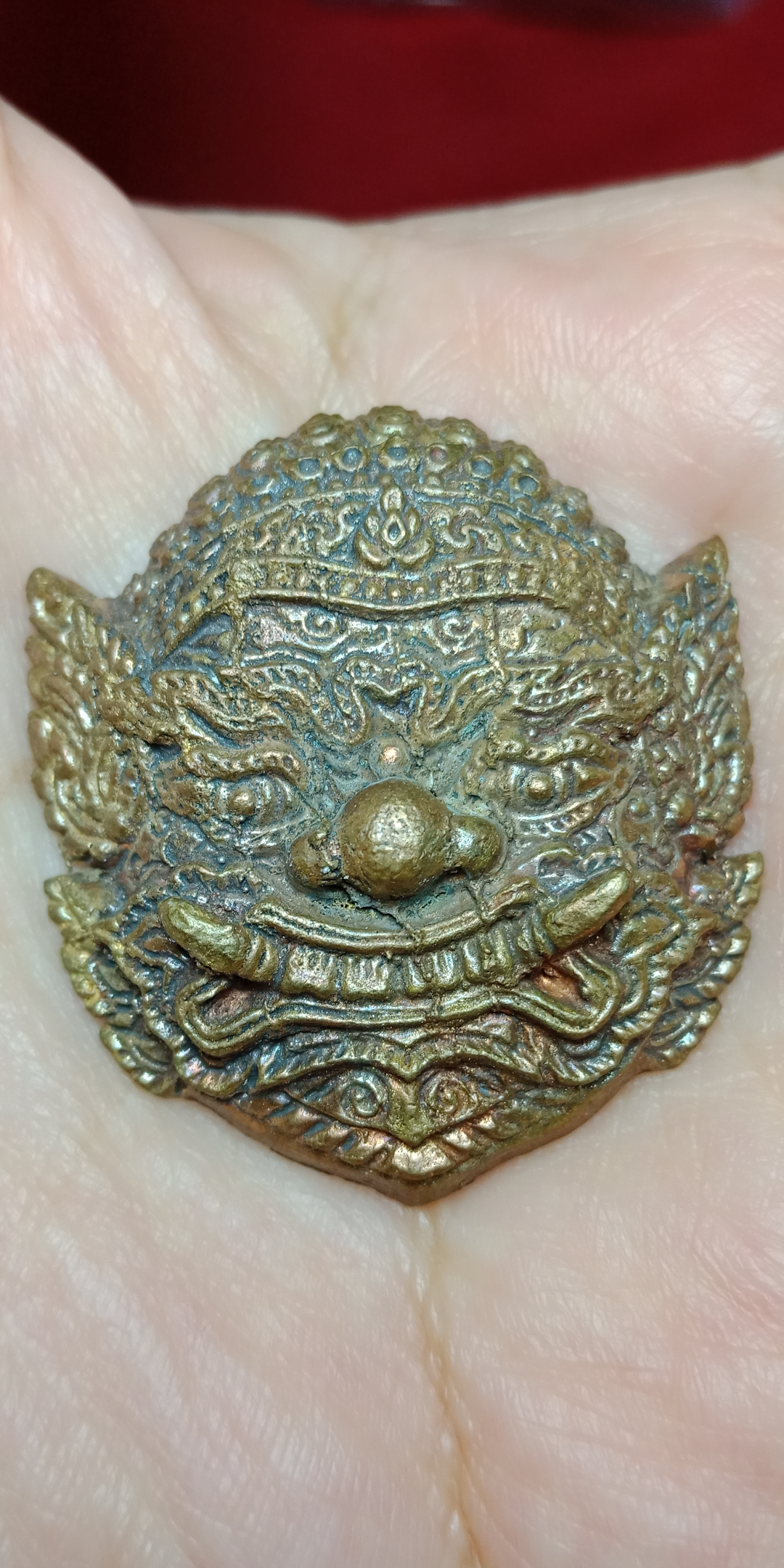 เศียรพระพิราพ หลังเหรียญ พระอาจารย์อึ่ง วัดเซิงหวาย