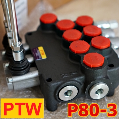 ไฮโดรลิคคอนโทรนวาวร์(6หุน) PTW P80-3(3แกน) (80L.)(3,000-4,600PSI)