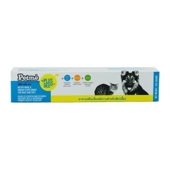 Petme Plus gel อาหารเสริมเพิ่มพลังงานสำหรับสุนัขและแมว ขนาด 100 กรัม