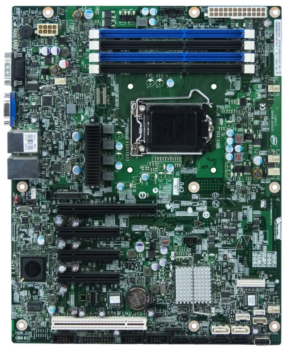 INTEL S1200BTL LGA1155 4xDDR3 INTEL C204 Mainboard Server / E98681-352 (Used) // สินค้ารับประกัน โดย บริษัท อะไหล่เซิร์ฟเวอร์ จำกัด