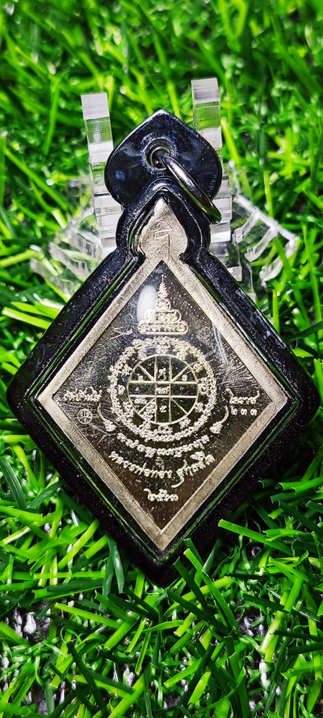 เหรียญท้าวเวสสุวรรณ รุ่นมงคลทวีทรัพย์ หลวงพ่อทอง สุทธสีโล วัดบ้านไร่ จ.นครราชสีมา #หลังจารมือ