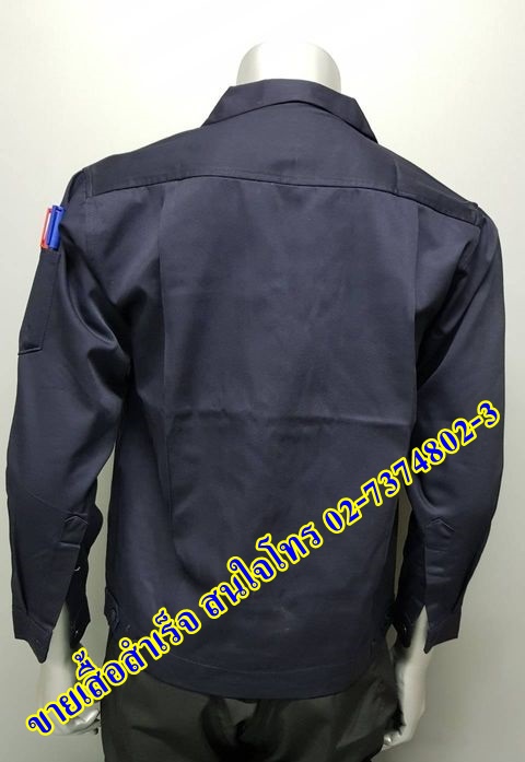 เสื้อช่างสีเทาเเขนยาว เสื้อช็อป ผ้าคอมทวิว ใส่สบาย มีไซร์ M-XXL รับปักโลโก้