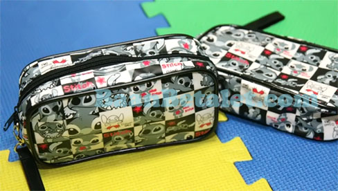 กระเป๋าเปิดทรงสี่เหลี่ยมลายตารางสติทช์ 17x10x5.5ซม. (Stitch TW-126FC)
