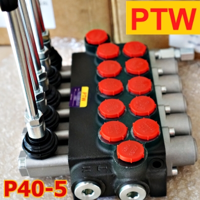 ไฮโดรลิคคอนโทรนวาวร์(4หุน) PTW P40-5(5แกน)(40L.)(3,000-4,600PSI)