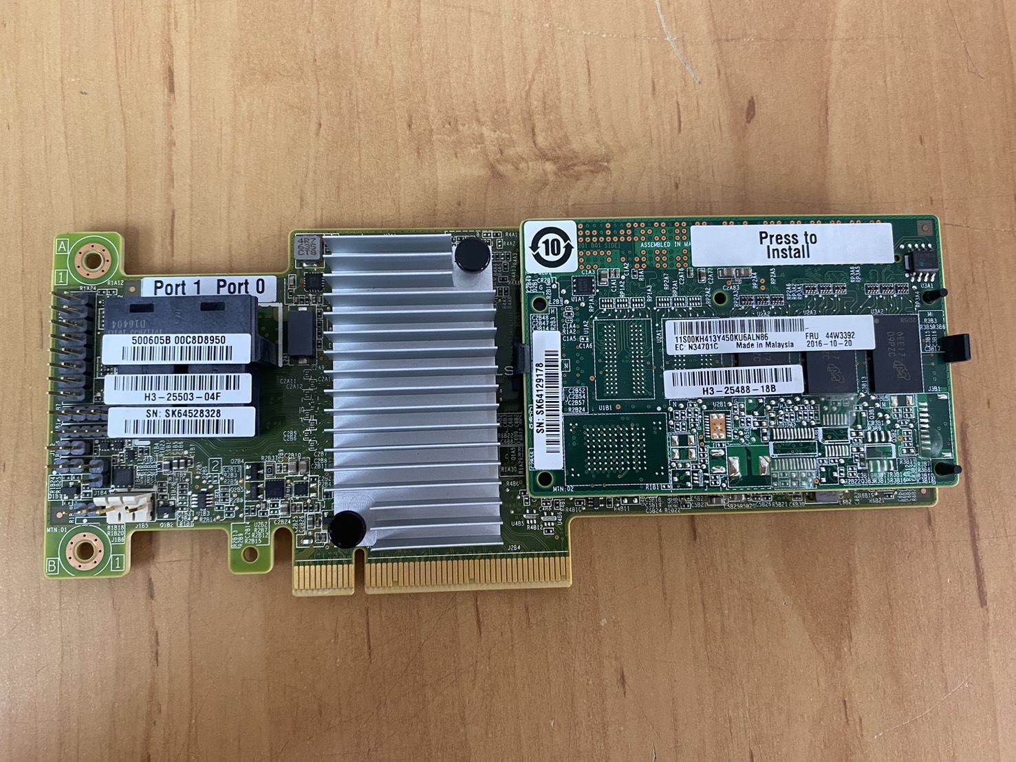 IBM Lenovo 46C9111 M5210 ServeRAID Adapter 1GB Cache 44W3392 (Used) // สินค้ารับประกัน โดย บริษัท อะไหล่เซิร์ฟเวอร์ จำกัด