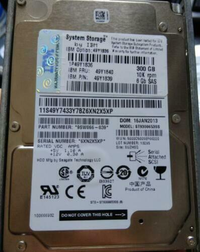 IBM 300GB 10K 6Gbps 2.5in SFF SAS HDD Hard Drive DS3524 49Y1840 49Y1836 49Y1839 MBF2300RC (New in Box) สินค้ารับประกัน โดย บริษัท อะไหล่เซิร์ฟเวอร์ จำกัด