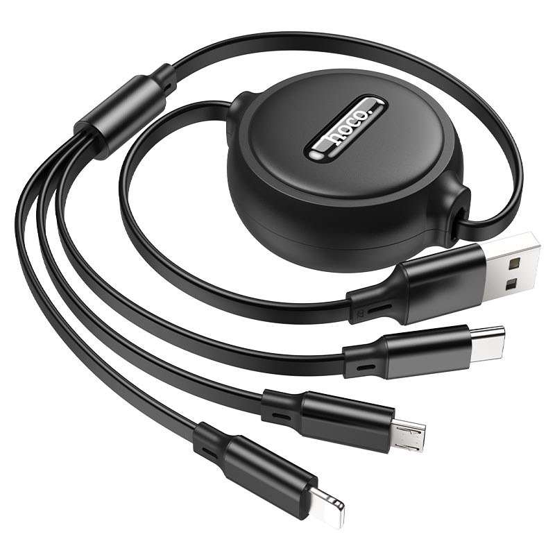 X75 3-IN-1 DOUBLE-PULL CHARGING CABLE (iP+MICRO+TYPE-C)