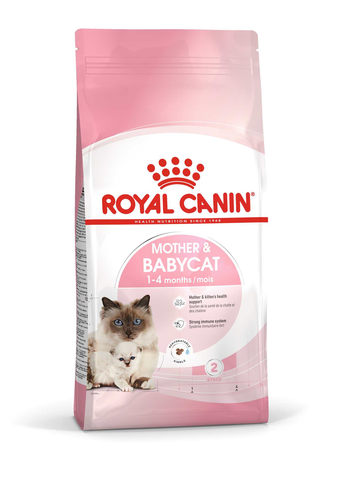 Royal canin mother & babycat 2 kg อาหารเม็ดนิ่มสำหรับลูกแมว 1-4 เดือน และแม่แมวตั้งท้อง-ให้นม ขนาด 2 กก.