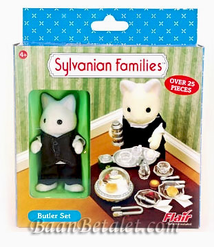 ซิลวาเนียน คุณพ่อแมวพร้อมชุดน้ำชา (UK) Sylvanian Families Butler Set