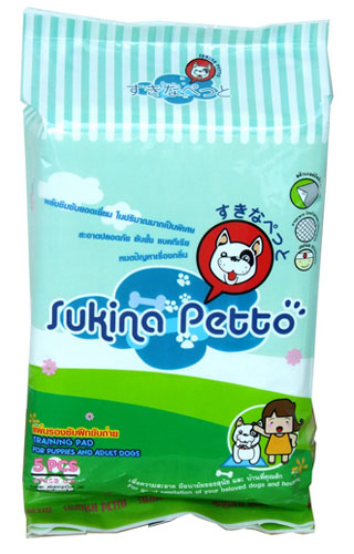 Sukina Petto Puppy Training Pad 45x60 cm 5 pcs. แผ่นรองซับปัสสาวะ ขนาด 45x60 ซม. 5 แผ่น