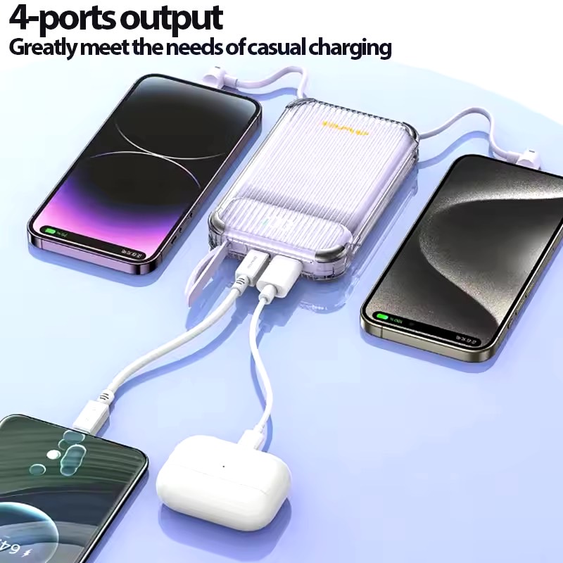 P89K MULTIPLE OUTPUT POWERBANK WITH CABLE 10000mAh