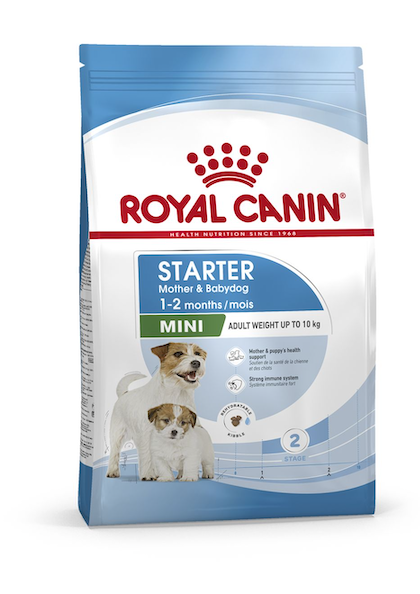 Royal canin Mini starter อาหารเม็ดสำหรับแม่และลูกสุนัขพันธุ์เล็ก ขนาด 1 กก.