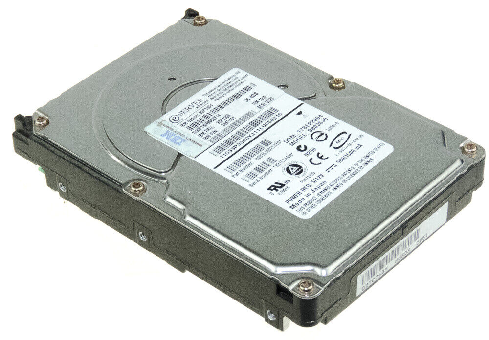 IBM SERVER 36.4GB 10K Ultrl320 SCSI 3.5" Hard Disk Server // 90P1308 / 90P1304 / 26K5151 / MAP3367NC (Used) // สินค้ารับประกัน โดย บริษัท อะไหล่เซิร์ฟเวอร์ จำกัด