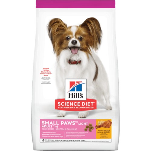 Hill's Science Diet adult small and toy breed Light 1.5 kg อาหารเม็ด สำหรับสุนัขพันธุ์เล็กอายุ 1-6 ปี เพื่อควบคุมและลดน้ำหนัก ขนาด 1.5 กก.