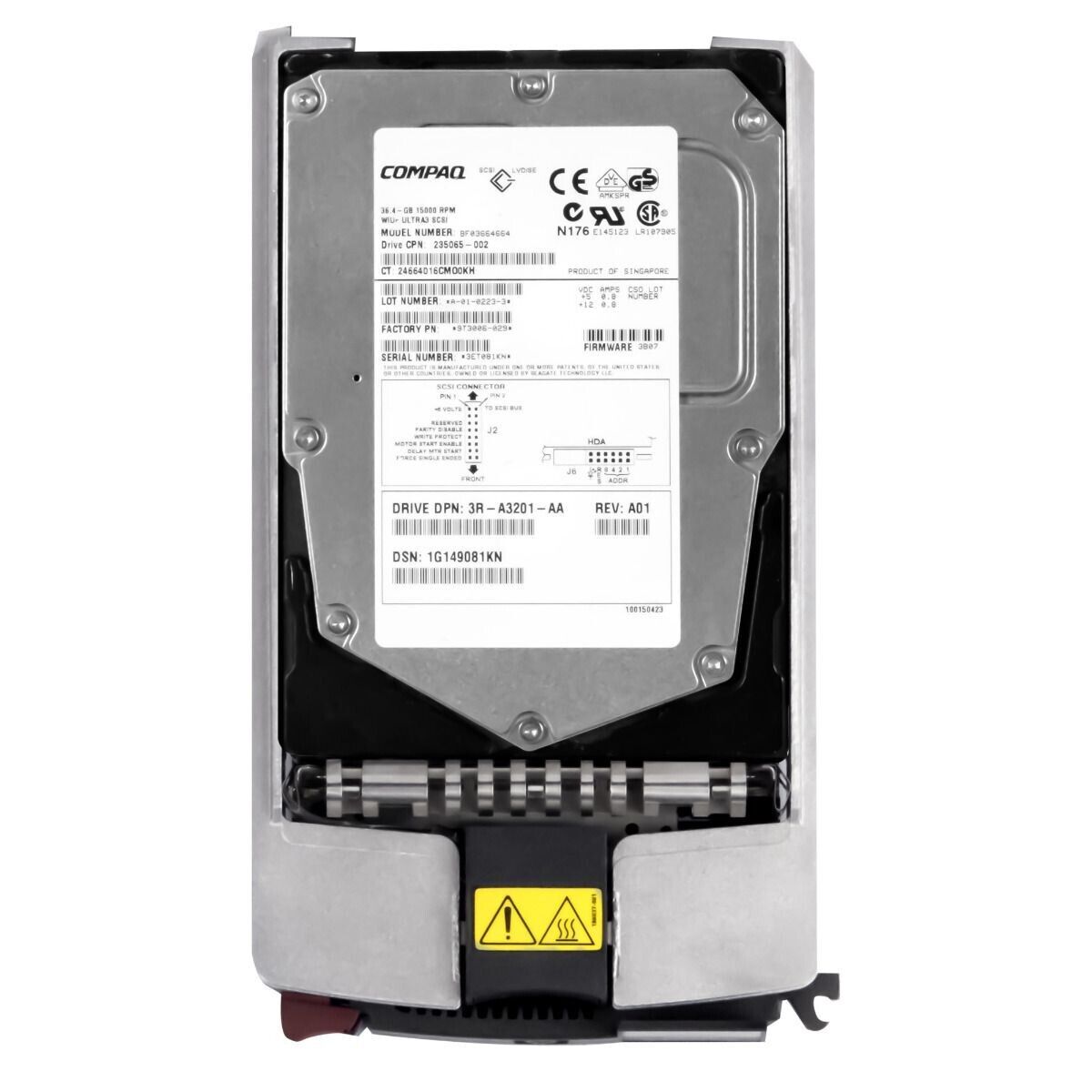 COMPAQ HP36.4GB 15K SCSI 8.9cm HDD // 235065-002 / BF03664664 / 3R-A3201-AA / 9T3006-029 (Used) // สินค้ารับประกัน โดย บริษัท อะไหล่เซิร์ฟเวอร์ จำกัด