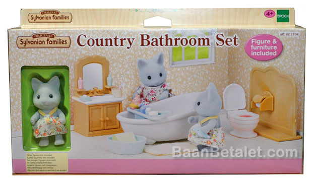 ซิลวาเนียน ชุดห้องอาบน้ำกับพี่สาวแมว (EU) Sylvanian Families Country Bathroom Set