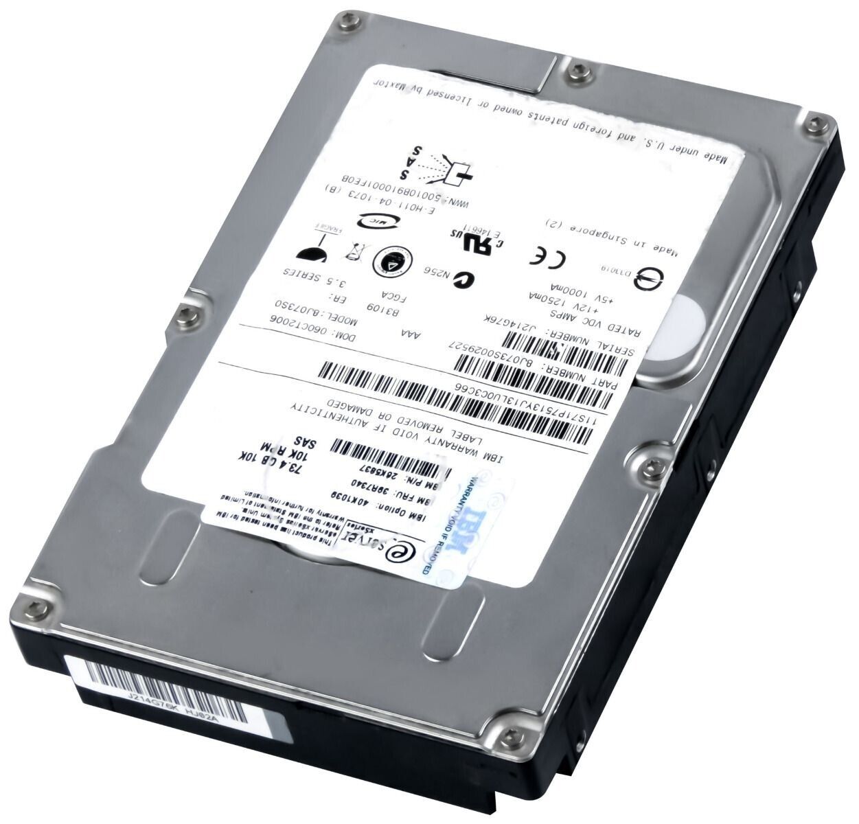 IBM 73GB 10000U/Min 16MB Cache SAS 3.5 " Inch Hard Drive // 39R7340 / 26K5837 / 40K1039 (Used) // สินค้ารับประกัน โดย บริษัท อะไหล่เซิร์ฟเวอร์ จำกัด