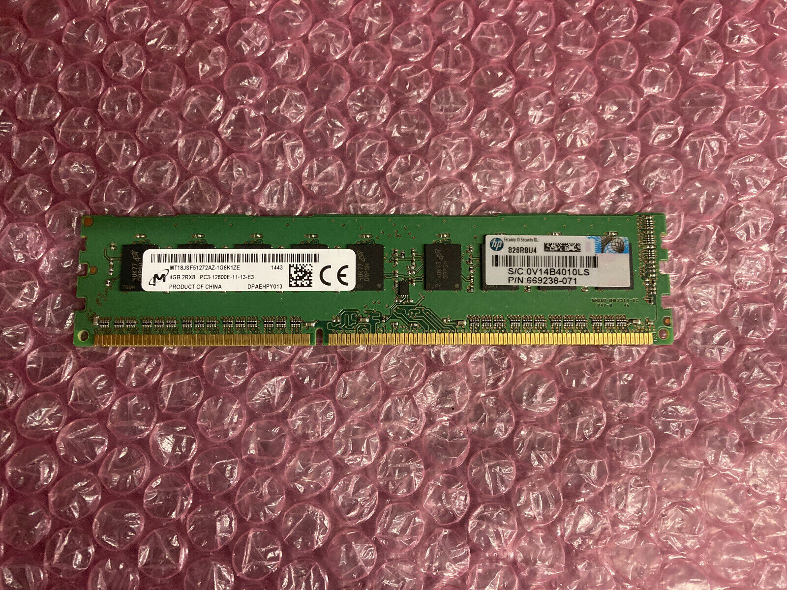 Kingston 4GB (2Rx8) PC3-12800E 1600MHZ ECC Server Memory / HP647647-071-HYE (USED) สินค้ารับประกัน โดย บริษัท อะไหล่เซิร์ฟเวอร์ จำกัด
