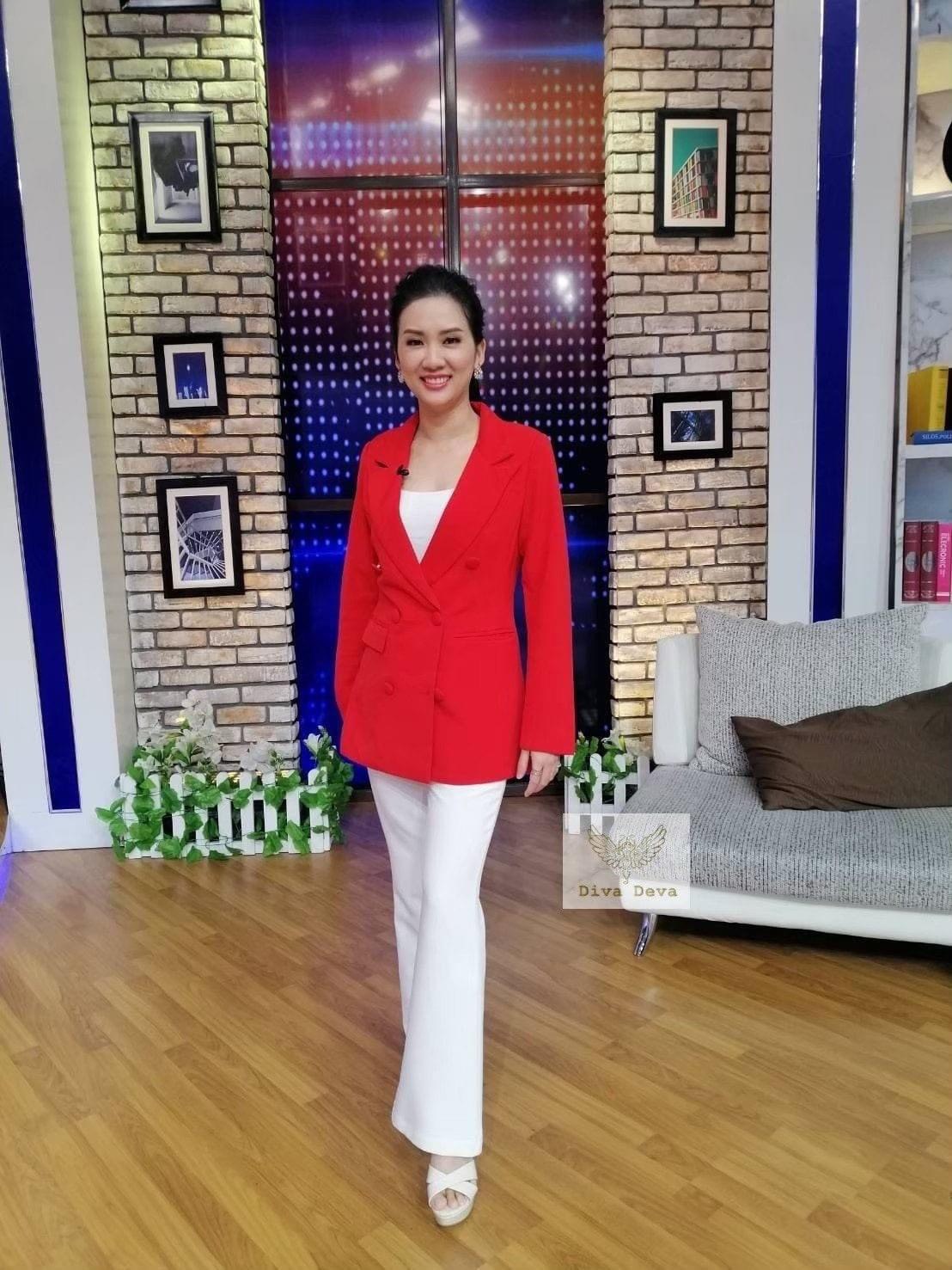 เสื้อสูทผู้หญิงสีแดงสด/กรม Boy Blazer #1902