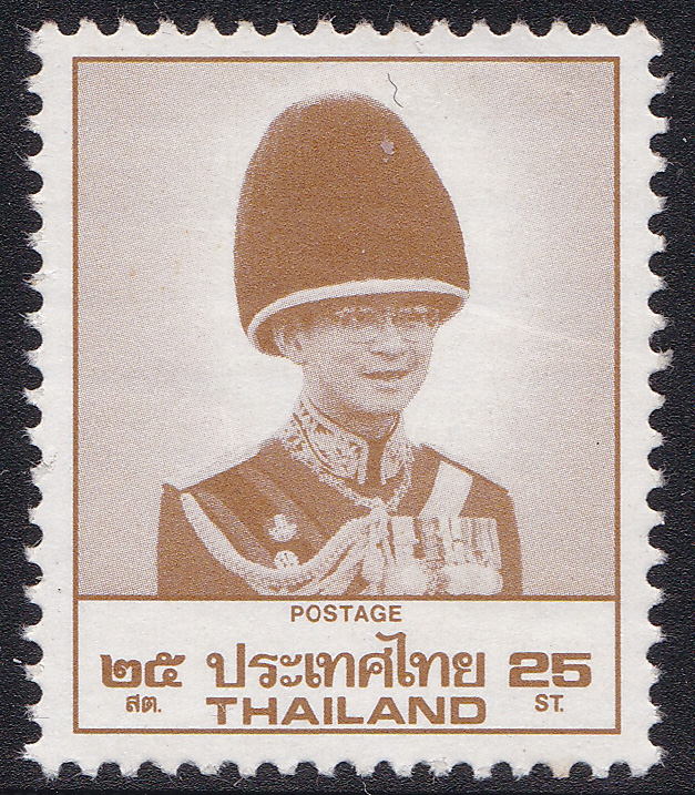 แสตมป์พระรูป ร.9 ชุด8 ดวง 25 ส.ต. โรงพิมพ์ Cartor
