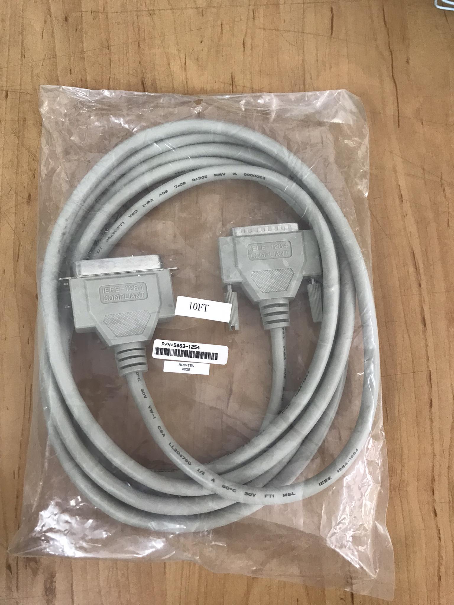 HP C2946A DB25 TO IEEE 1284C A-C PARALLEL CABLE 3 METER 9 FT / 5063-1254 // NEW // สินค้ารับประกัน โดย บริษัท อะไหล่เซิร์ฟเวอร์ จำกัด