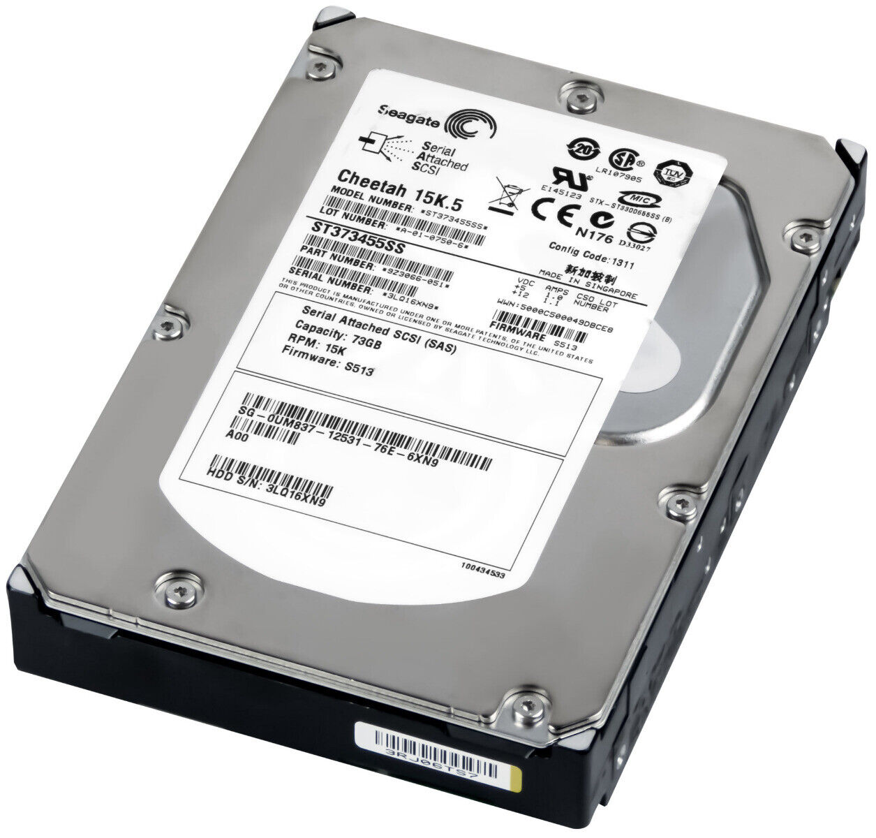 Dell / Seagate 73GB 15K 16MB SAS 3.5" Hard Dsik // 0UM837 UM837 ST373455SS (Used) // สินค้ารับประกัน โดย บริษัท อะไหล่เซิร์ฟเวอร์ จำกัด