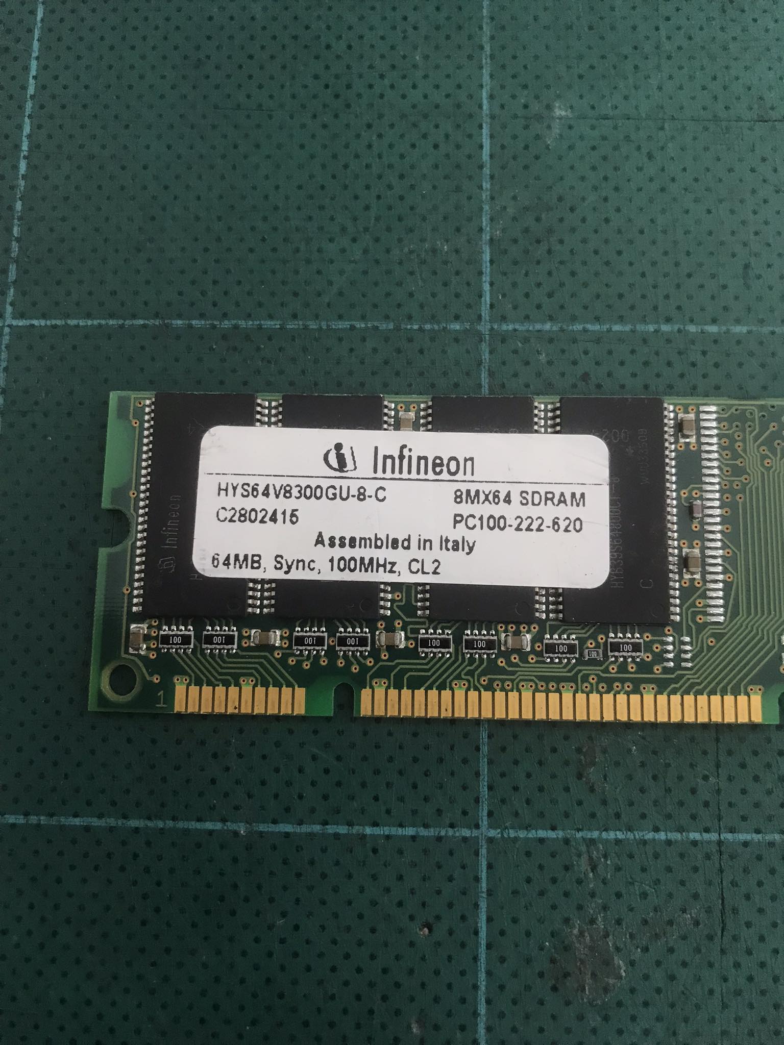 Compaq 64MB 100MHz PC100 ECC Unbuffered CL2 168-Pin DIMM 3.3V Memory / 323012-001 / HYS64V8300GU-8-C // (USED) สินค้ารับประกัน โดย บริษัท อะไหล่เซิร์ฟเวอร์ จำกัด