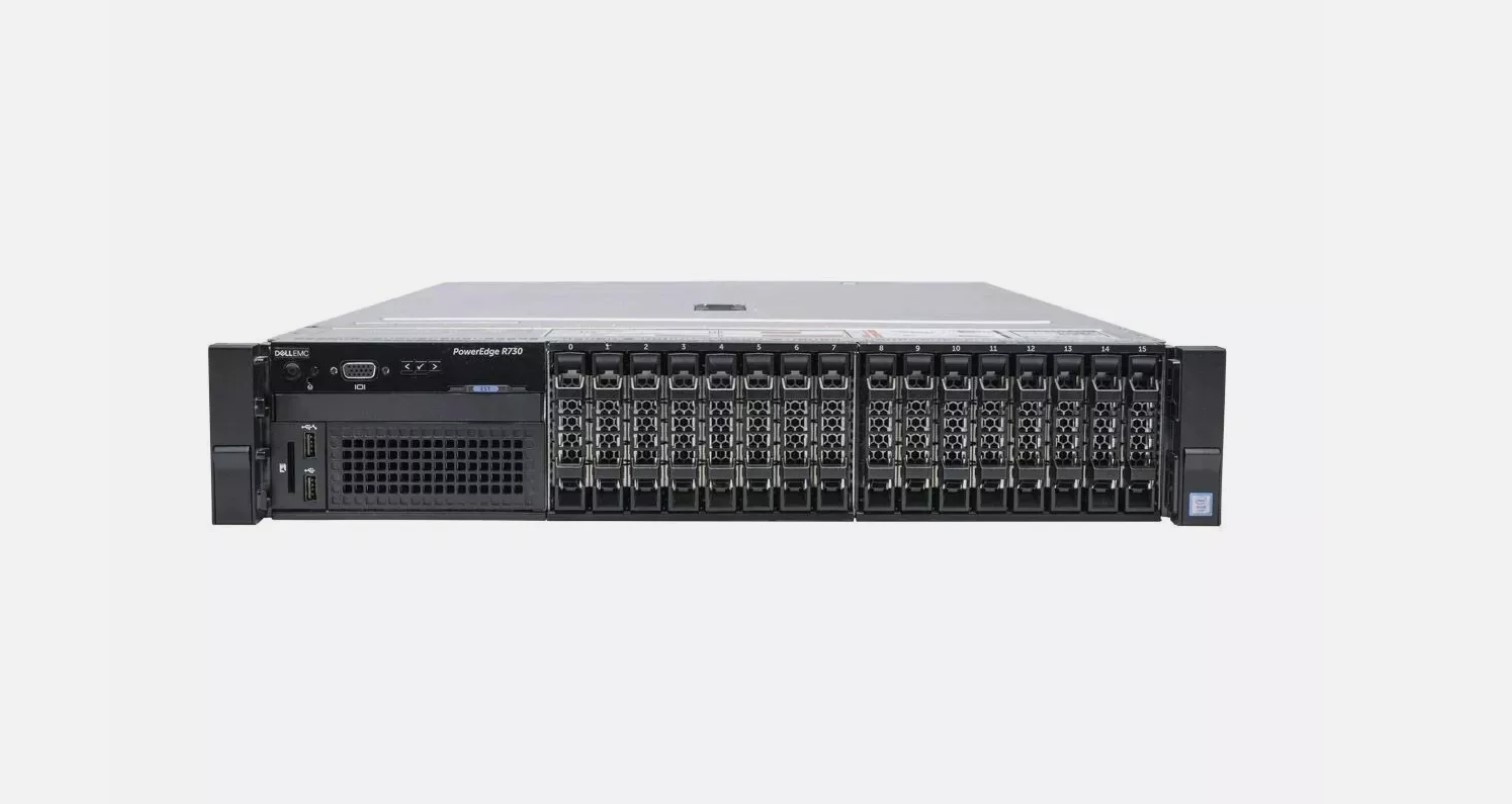 Dell PowerEdge R730 Server / CPU E5-2640 V4 2.40GHz x2 / Ram 128GB DDR4 / HDD 1.2TB 10K 12G SAS 2.5" x2 / Card Perc H730PMini / Power Supply 750w x2 (Used) // สินค้ารับประกัน โดยบริษัท อะไหล่เซิร์ฟเวอร์ จำกัด