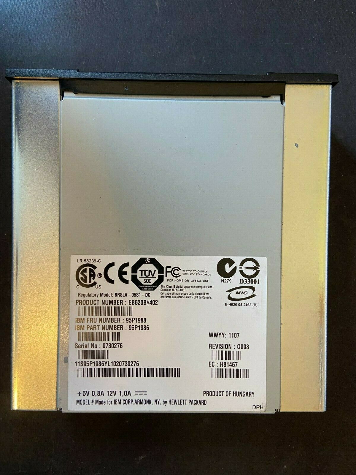 IBM Tape Drive DAT 72 DDS5 GEN5 36/72GB 72Gb LVD 95P1988 95P1986 สินค้ารับประกัน โดย บริษัท อะไหล่เซิร์ฟเวอร์ จำกัด