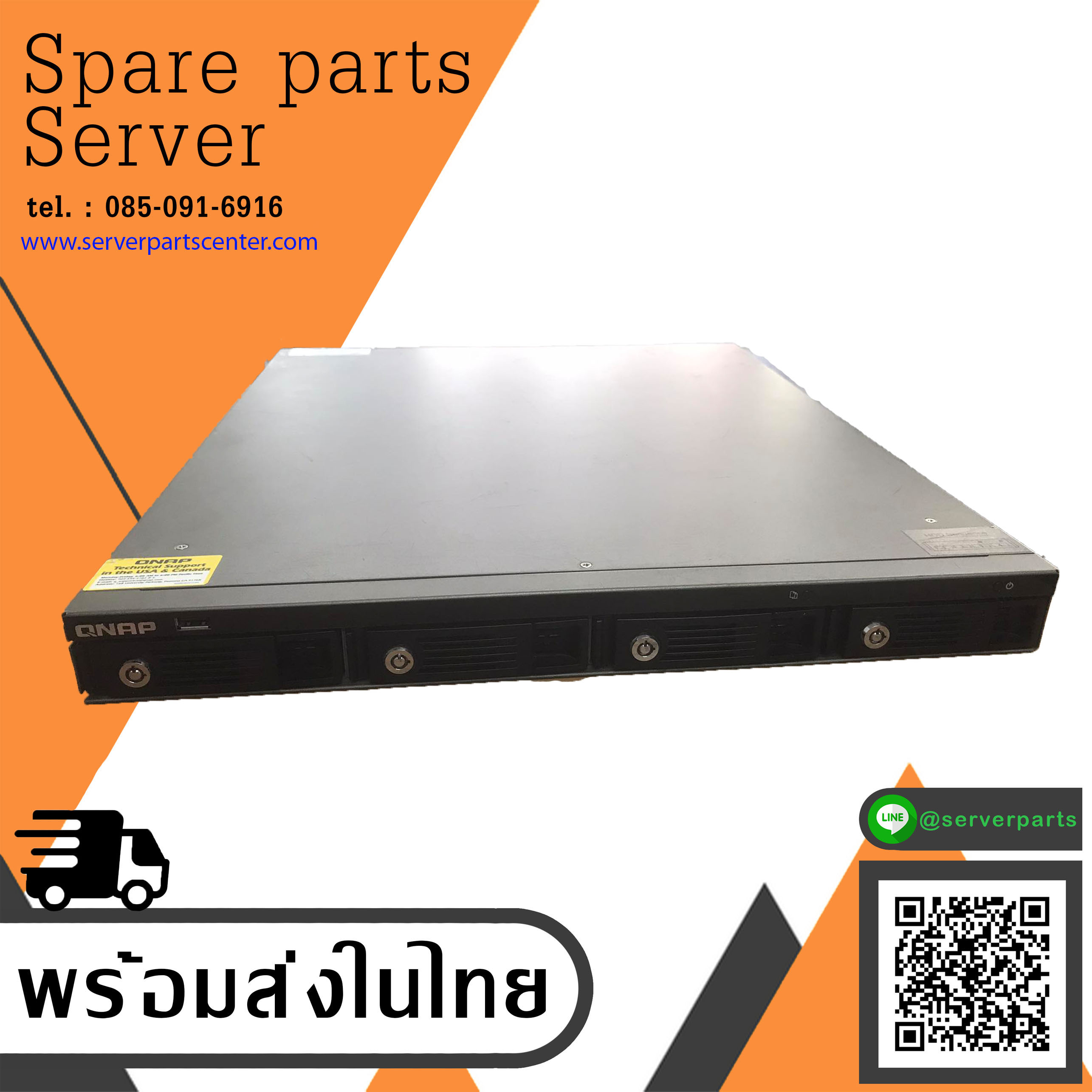 QNAP TS-470U-RP / CPU Intel Cove i5-3470S / Ram 8GB PC3-12800S / Hard Disk 4TB 6G SATA 3.5'' / Power Supply 250W x 2 (Used) // สินค้ารับประกัน โดย บริษัท อะไหล่เซิร์ฟเวอร์ จำกัด