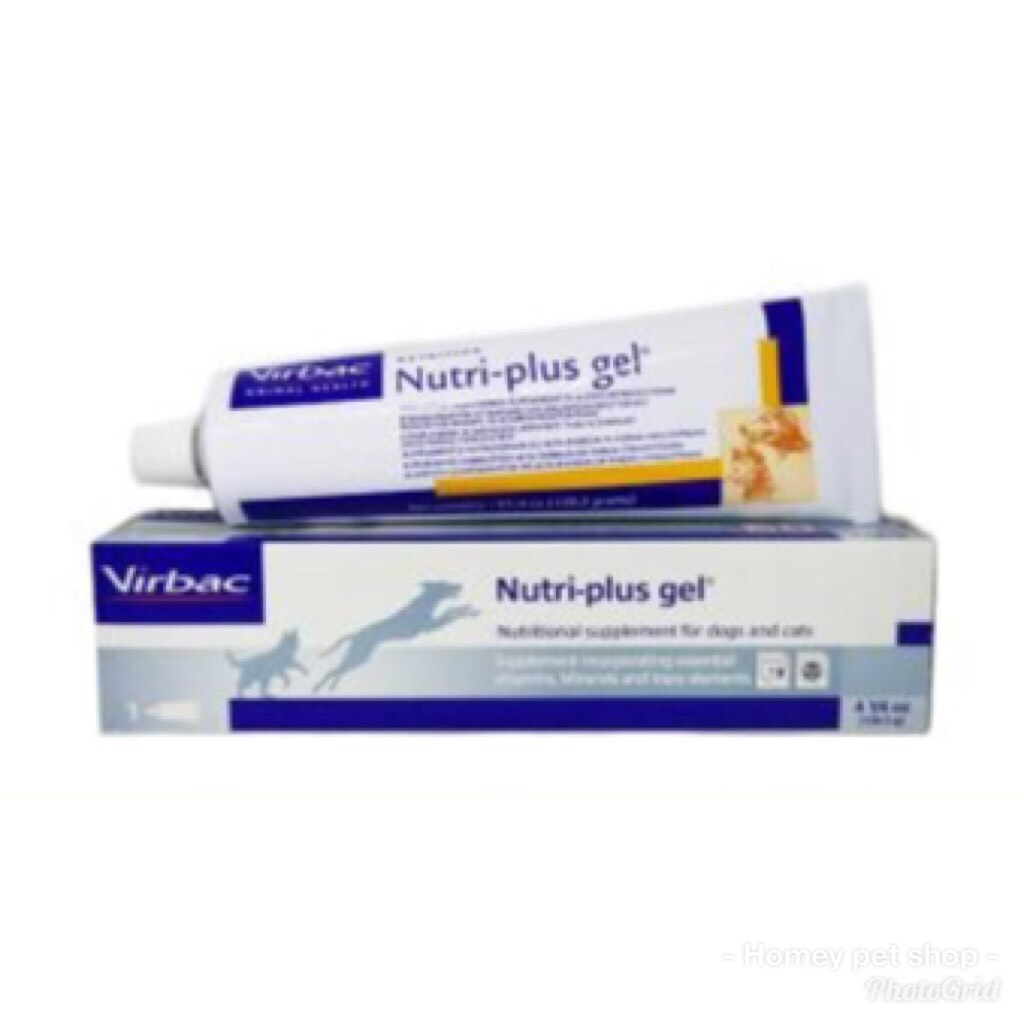 VIRBAC Nutri plus gel เจลเสริมอาหารและแร่ธาตุสำหรับสุนัขและแมว 120 กรัม