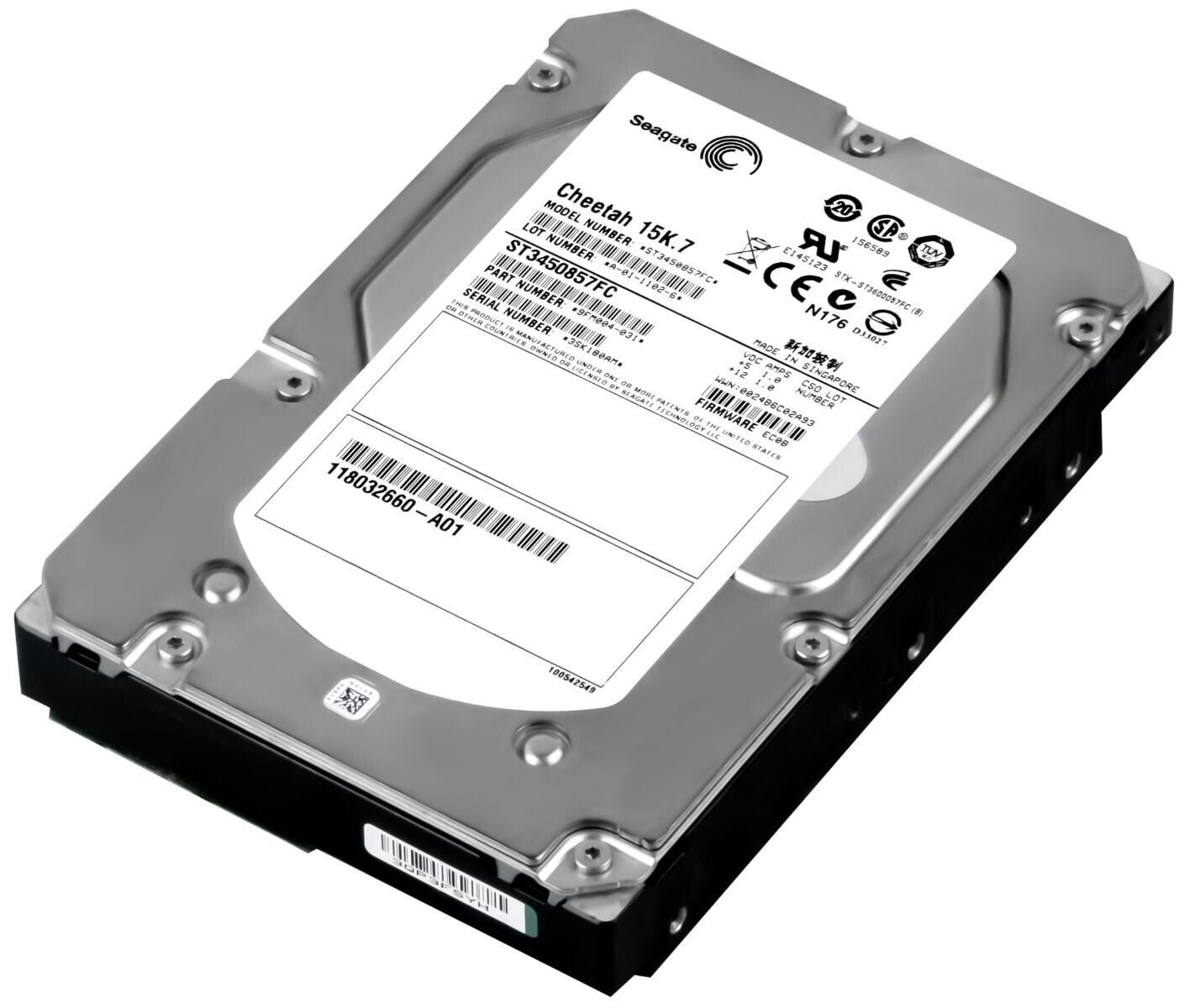 Seagate 450GB 15K RPM FIBRE CHANNEL FC 3.5'' // ST3450857FC (Used) // สินค้ารับประกัน โดย บริษัท อะไหล่เซิร์ฟเวอร์ จำกัด