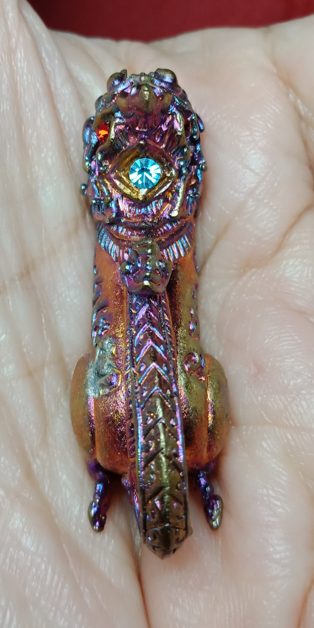 ปลัดชะมด #เนื้อผิวรุ้งเมฆสิทธิ์ สร้าง 2559 ตัว รุ่น มหาลาภ มหาเสน่ห์ หลวงพ่อดี สำนักสงฆ์พุทธโคภาวนา อำเภอบ้านลาด จังหวัดเพชรบุรี