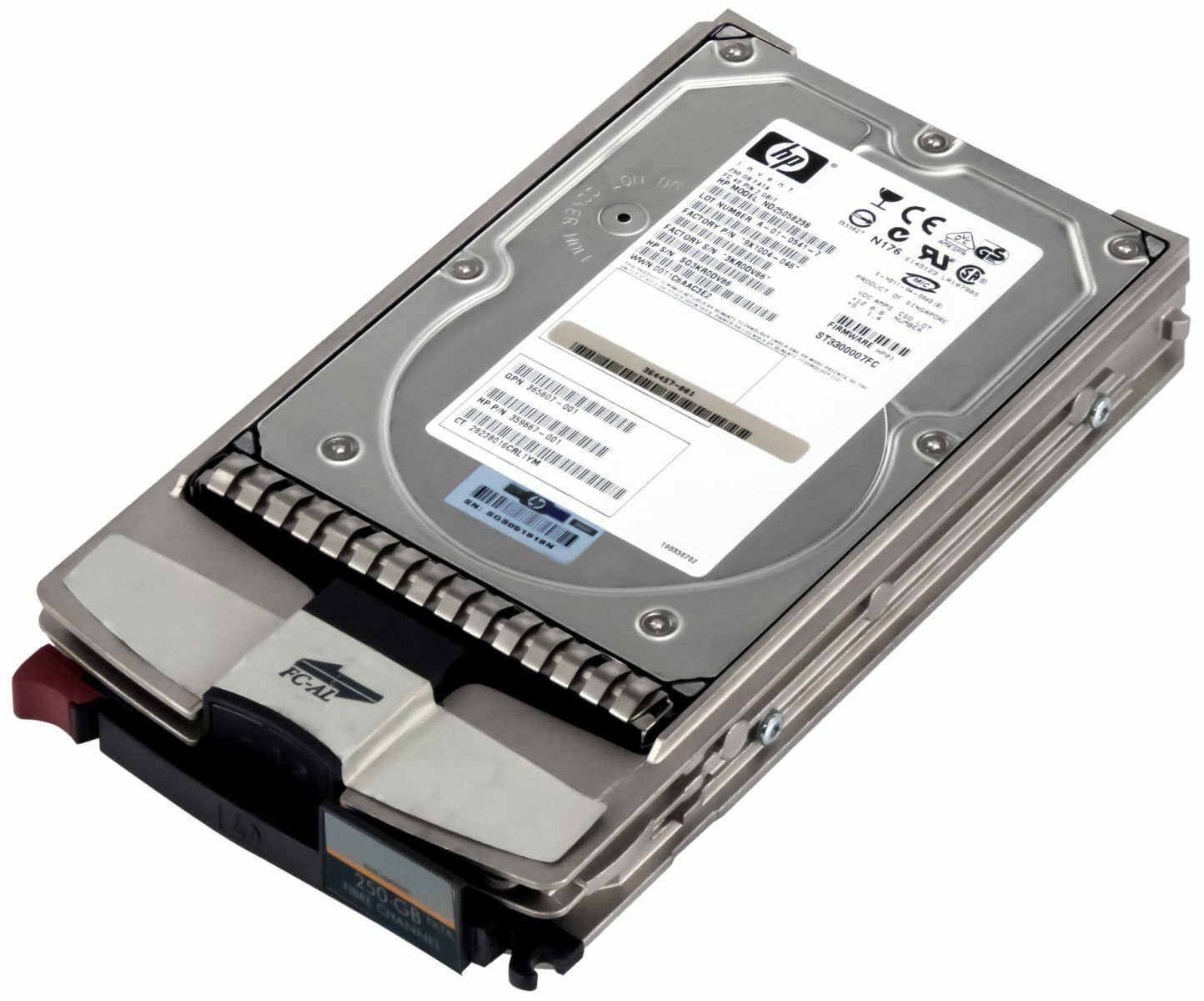 HP 250GB FC FATA DP 40PIN 2GBIT HARD DISK // 359667-001 / TRAY 366022-001 / ND25058238 / GPN 365607-001 / ST3300007FC (Used) // สินค้ารับประกัน โดย บริษัท อะไหล่เซิร์ฟเวอร์ จำกัด