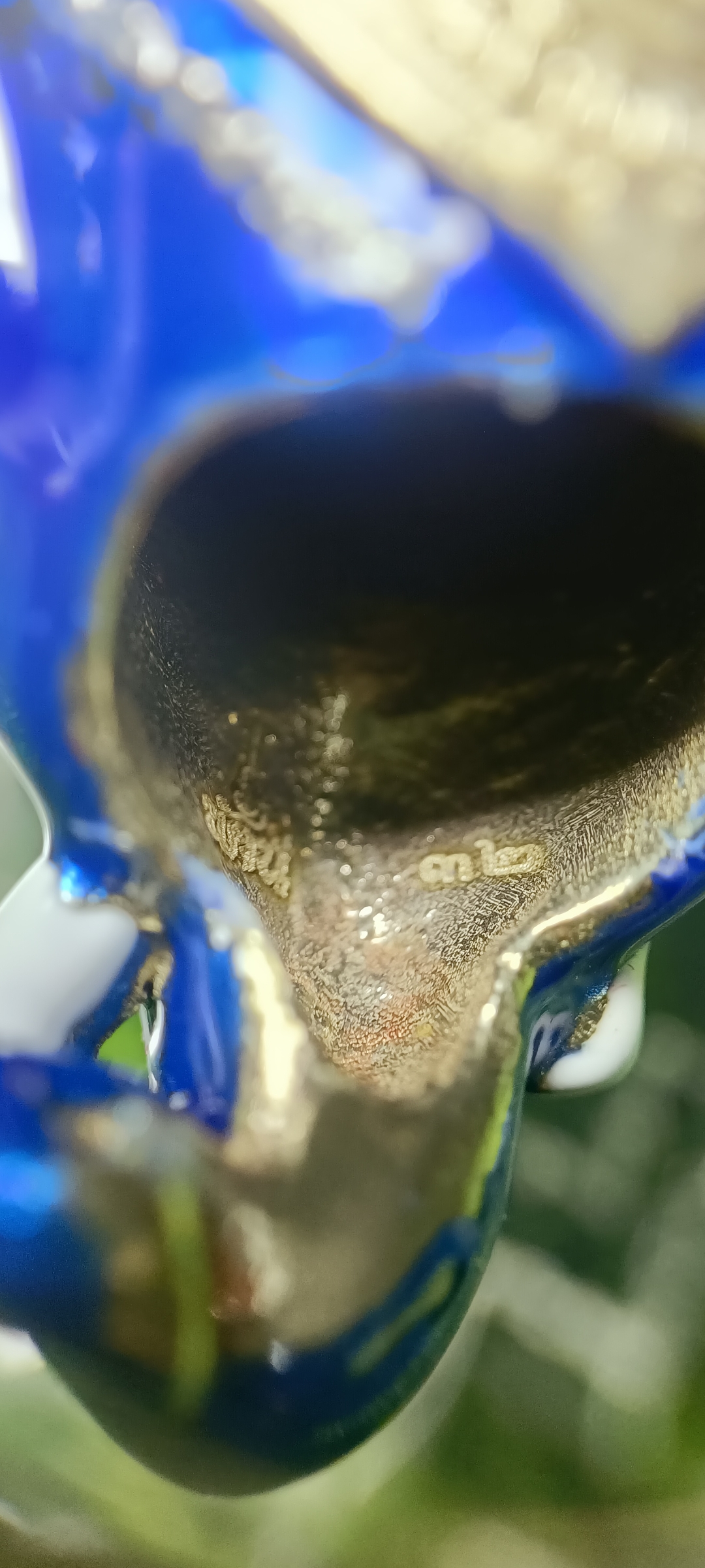 เศียรพระพิฆเณศประทานพร หลวงพ่อพัฒน์ วัดห้วยด้วน ปี 2565 เนื้ออัลปาก้าลงยาน้ำเงิน หมายเลข๓๒