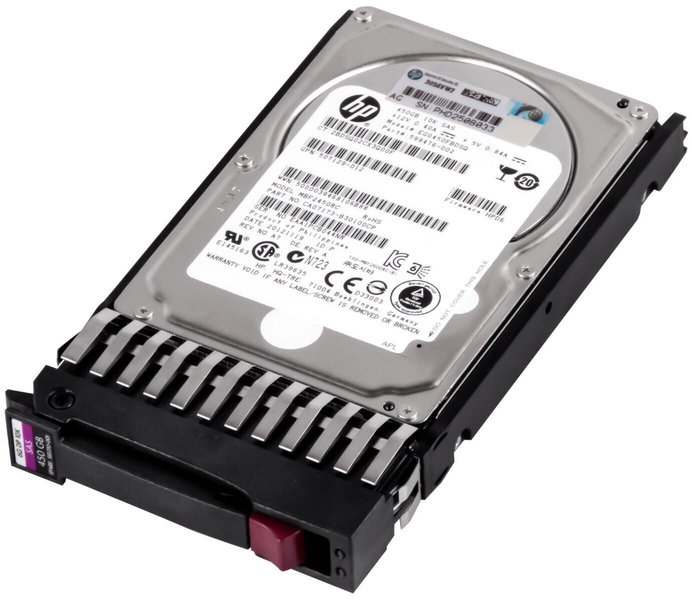 HPE 450GB 10K 6GB/s 16MB SAS-2 HDD 2.5" // HDD 599476-002 / GPN 507129-012 / MBF2450RC / EG0450FBDSQ (Used) // สินค้ารับประกัน โดย บริษัท อะไหล่เซิร์ฟเวอร์ จำกัด