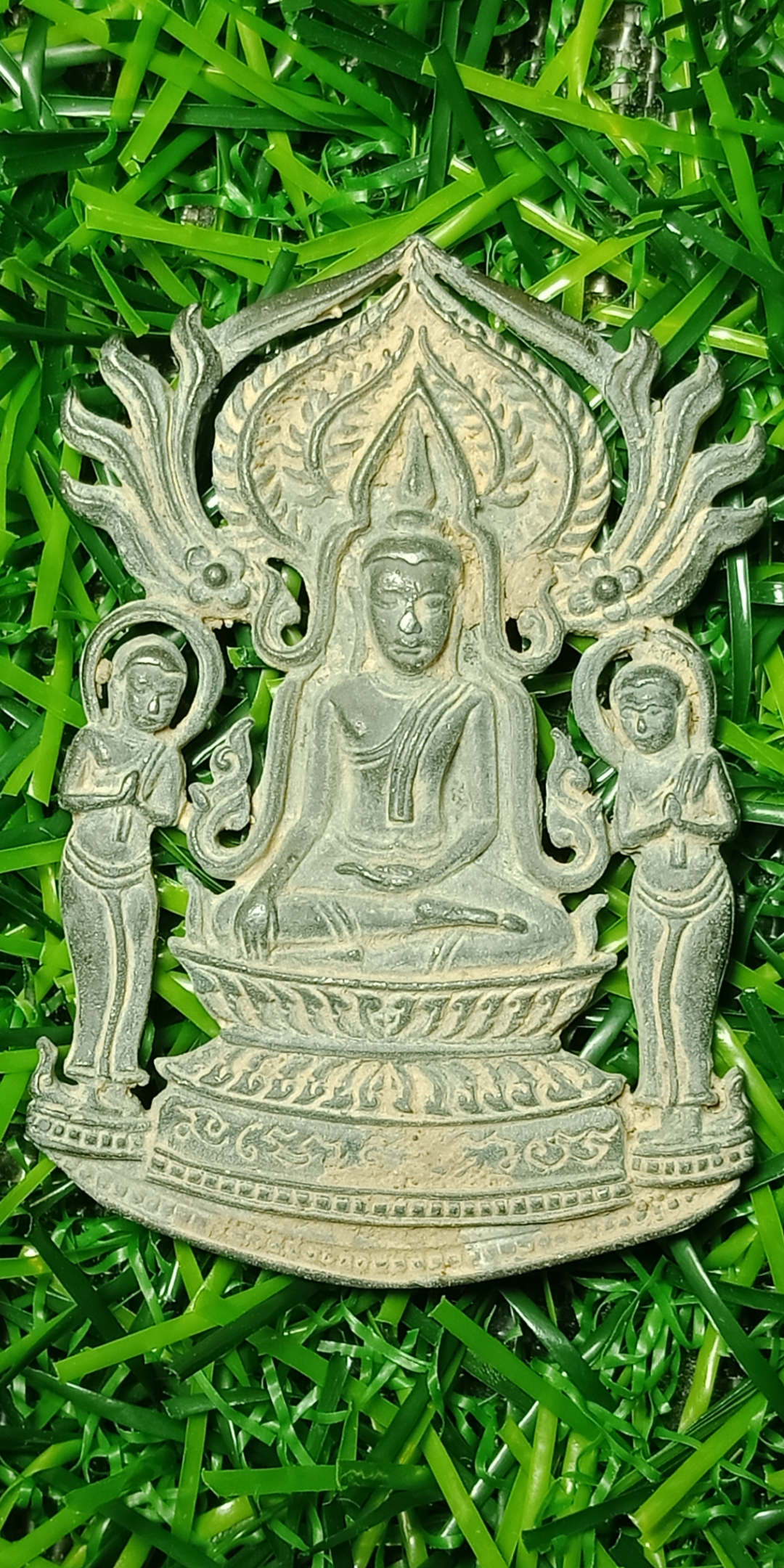 พระปรุหนังกำบังภัย หลวงพ่อรักษ์ อนาลโย วัดสุทธาวาส วิปัสสนา จ.อยุธยา เนื้อชินโบราณ